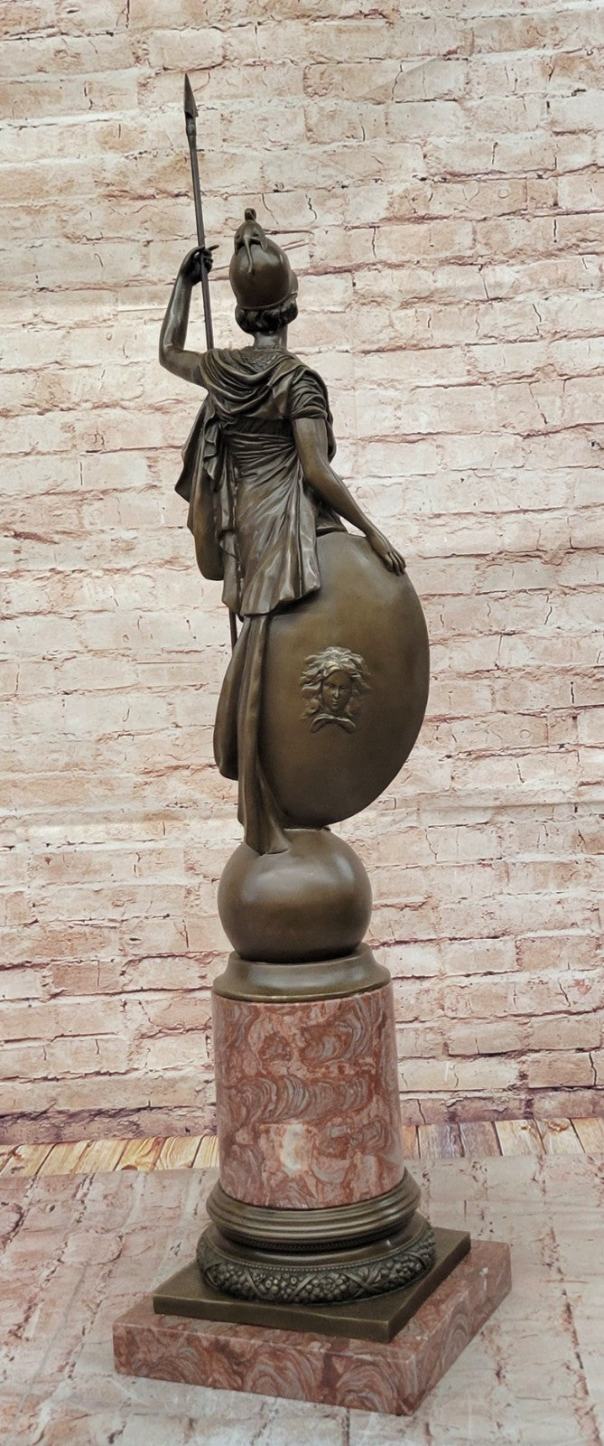Buy Handcrafted Athena Greek Warrior Bronze Statue – Detailed Massive Female Sculpture