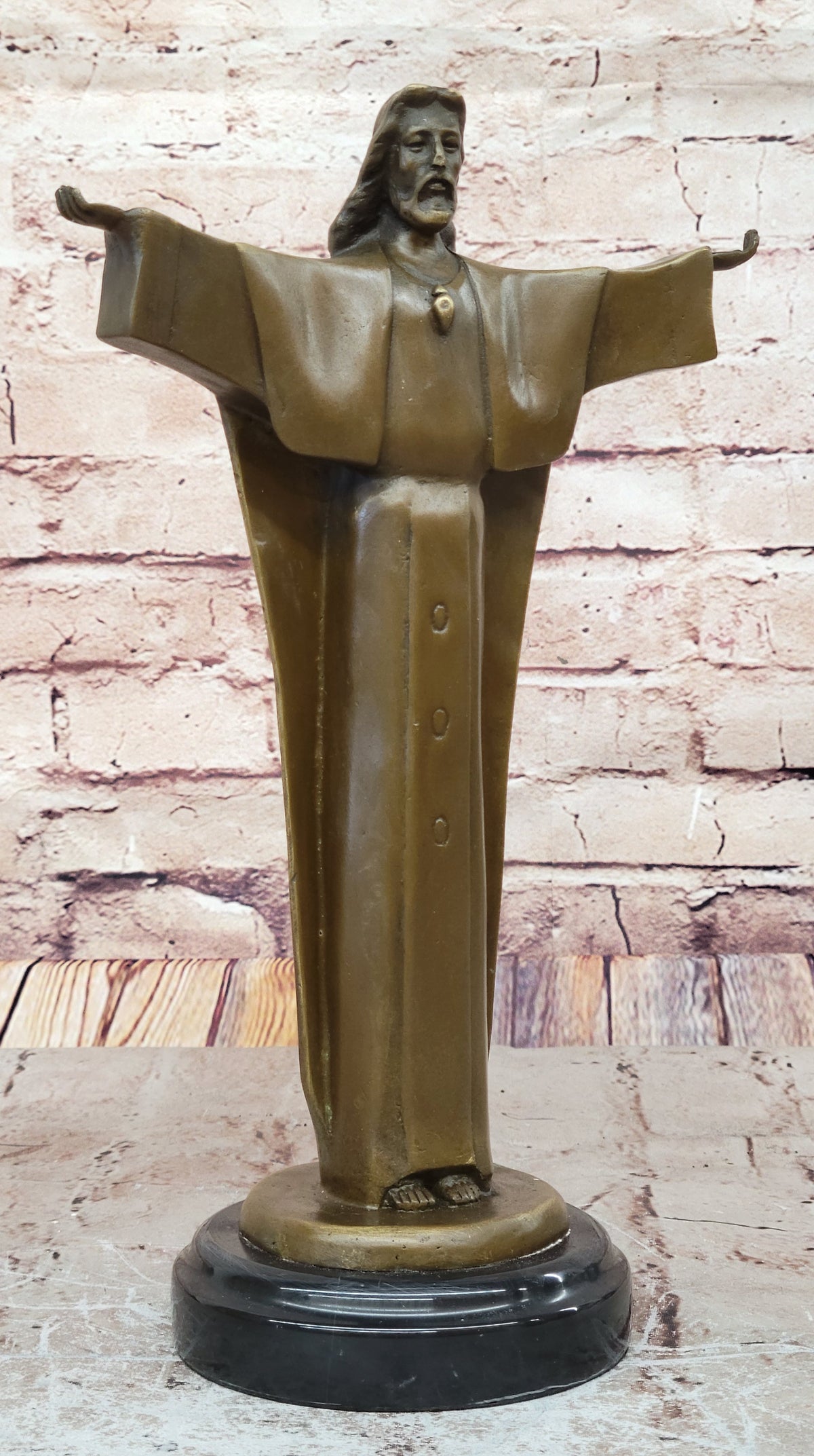 Jesus Opens His Hands Bronze Statue Hot Cast Handcrafted Figurine