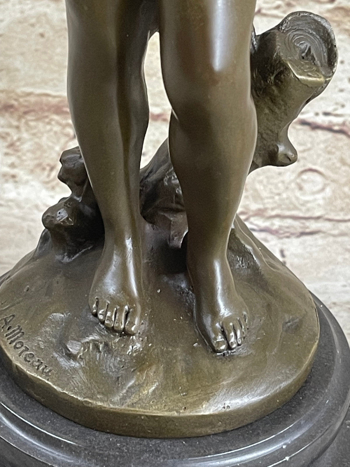 Signed Moreau Violin Player Art Deco Statue Figurine Bronze Sculpture Figure