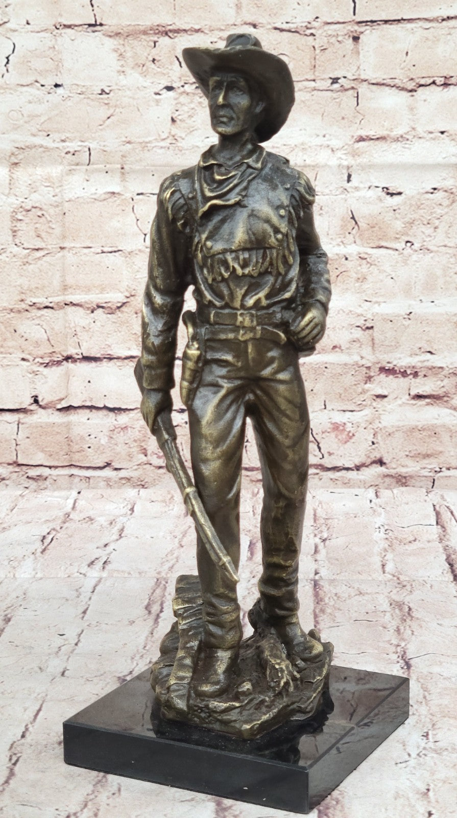 Doc Holiday with Riffle Gun Cocked Bronze Lost Wax Masterpiece Statue Deal