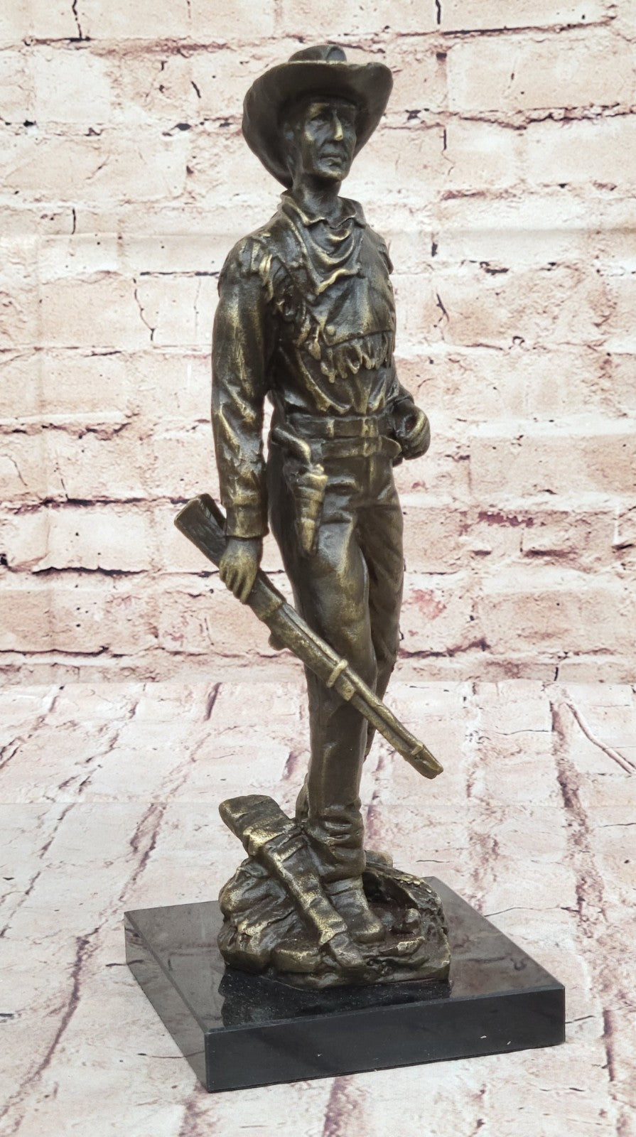 Doc Holiday with Riffle Gun Cocked Bronze Lost Wax Masterpiece Statue Deal