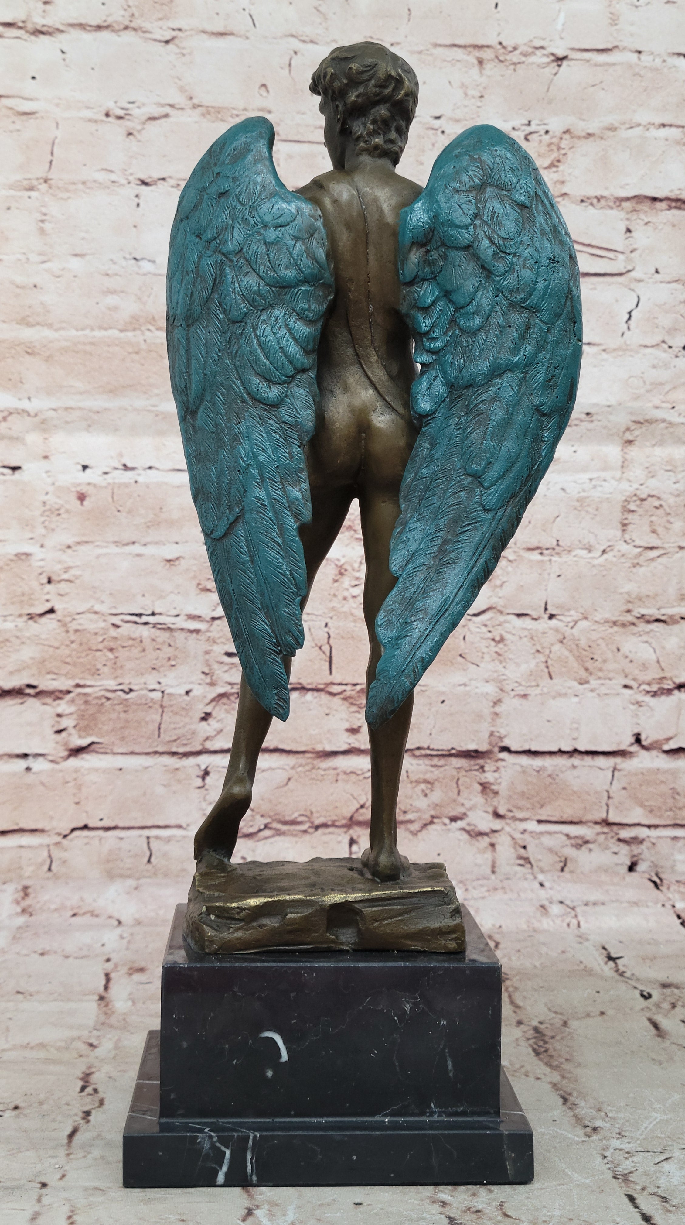 Classical Bronze Statue Michaelangelo`s David Nude Sculpture Figure Figurine