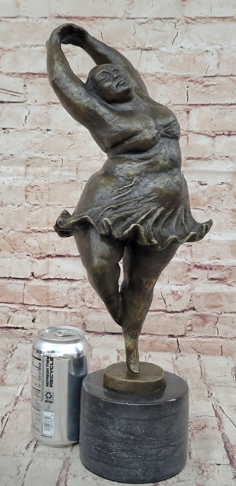 Dance Trophy Masterpiece Botero Bronze Statue - Collectible Art with Unique Elegance