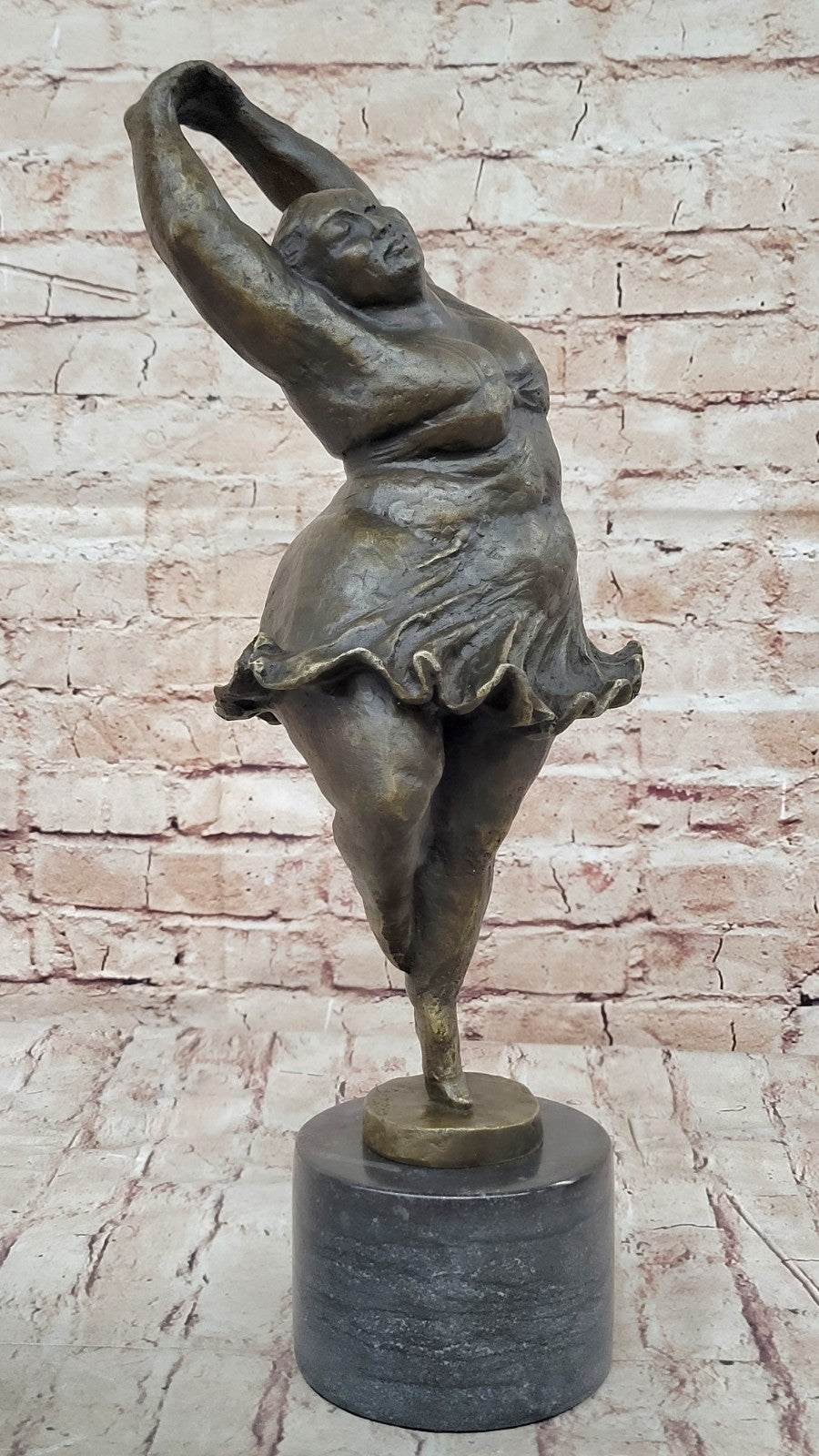 Dance Trophy Masterpiece Botero Bronze Statue - Collectible Art with Unique Elegance