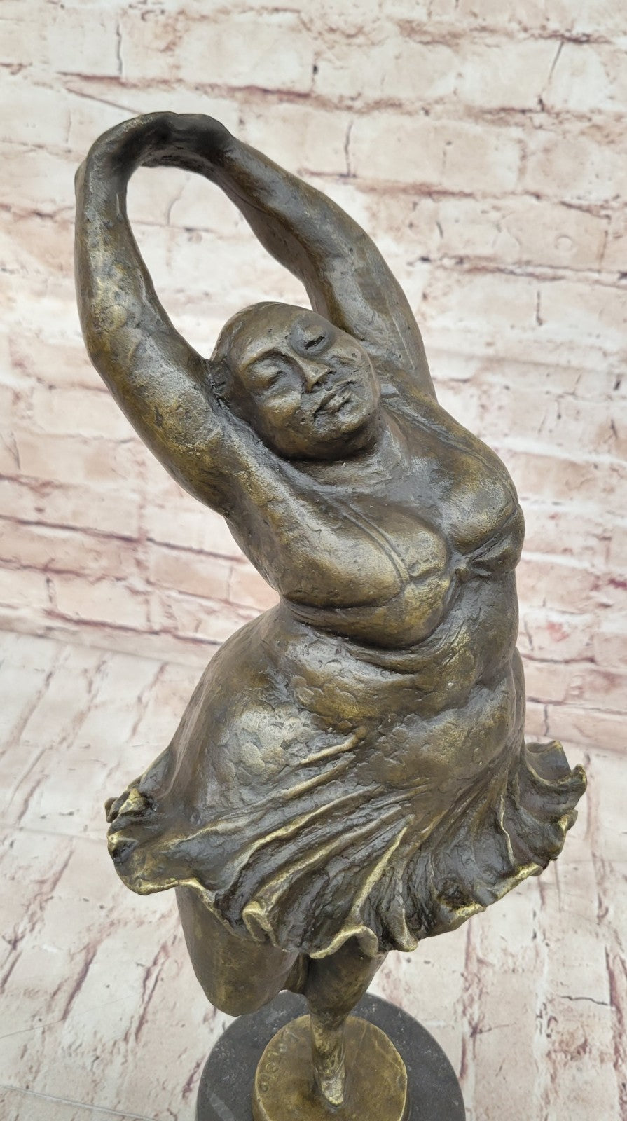 Dance Trophy Masterpiece Botero Bronze Statue - Collectible Art with Unique Elegance