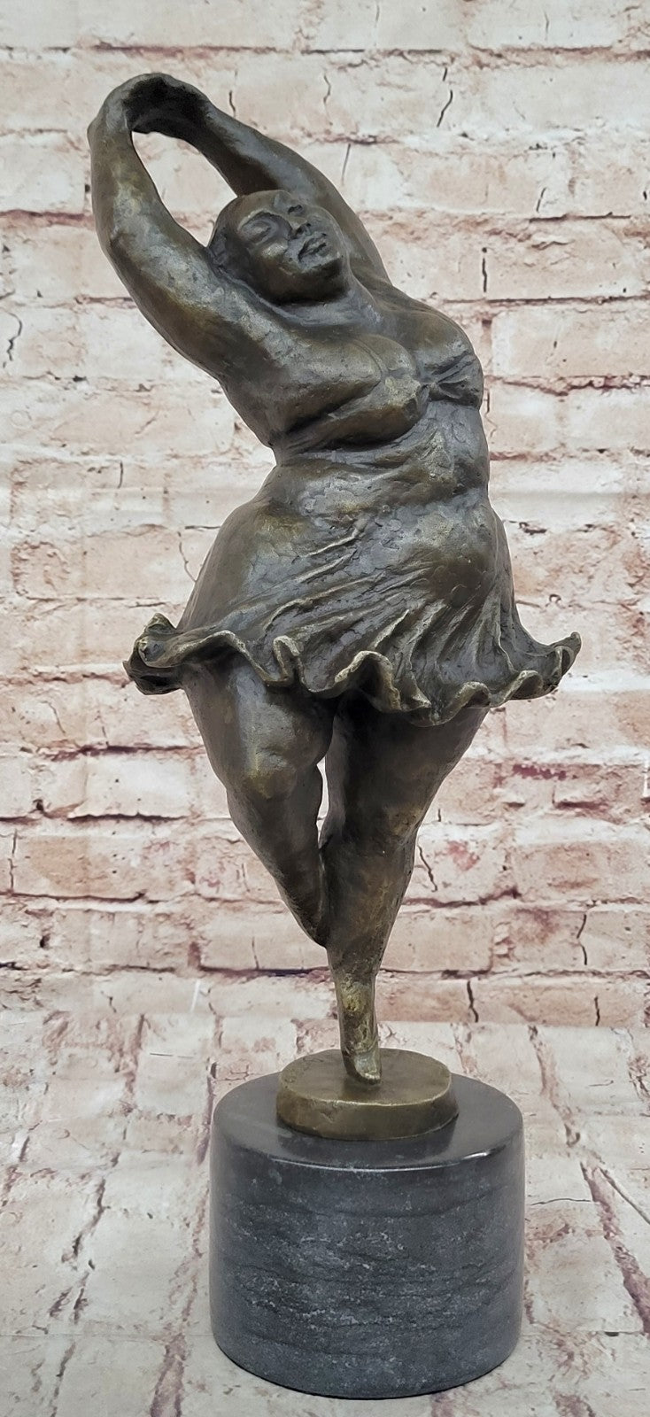 Dance Trophy Masterpiece Botero Bronze Statue - Collectible Art with Unique Elegance