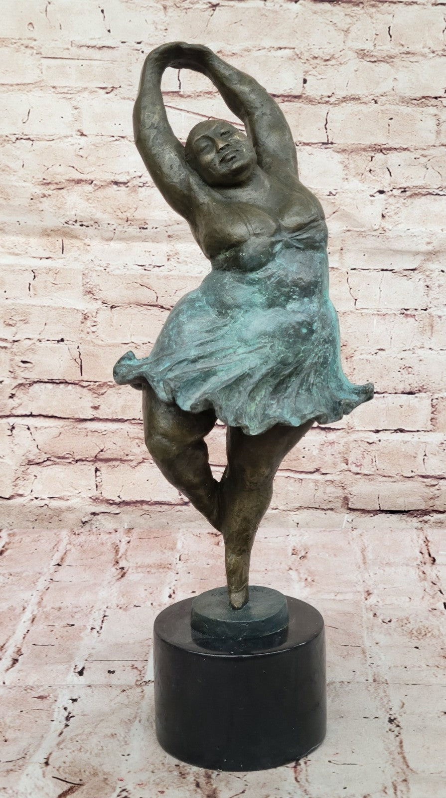 Abstract Nude Woman Signed Botero Bronze Sculpture Hot Cast Figurine Artwork