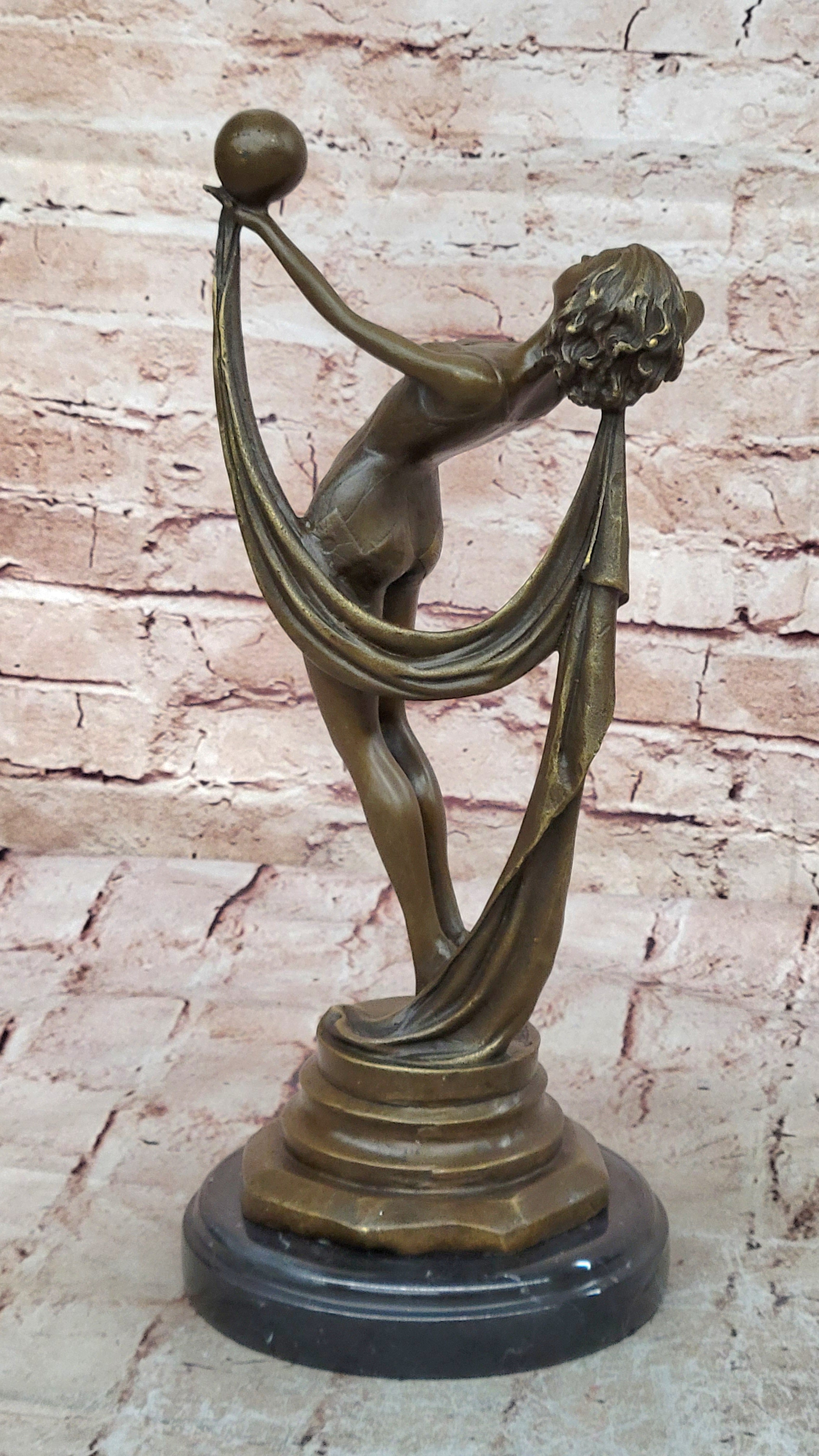 ABSTRACT SOLID BRONZE*DANCER*SCULPTURE FRENCH MILO MID CENTURY MODERNIST SALE