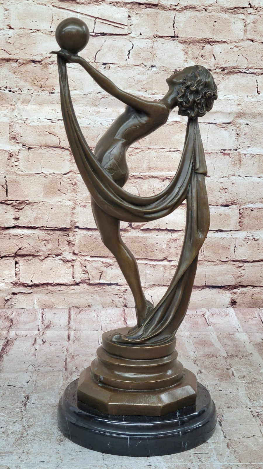 ABSTRACT SOLID BRONZE*DANCER*SCULPTURE FRENCH MILO MID CENTURY MODERNIST SALE