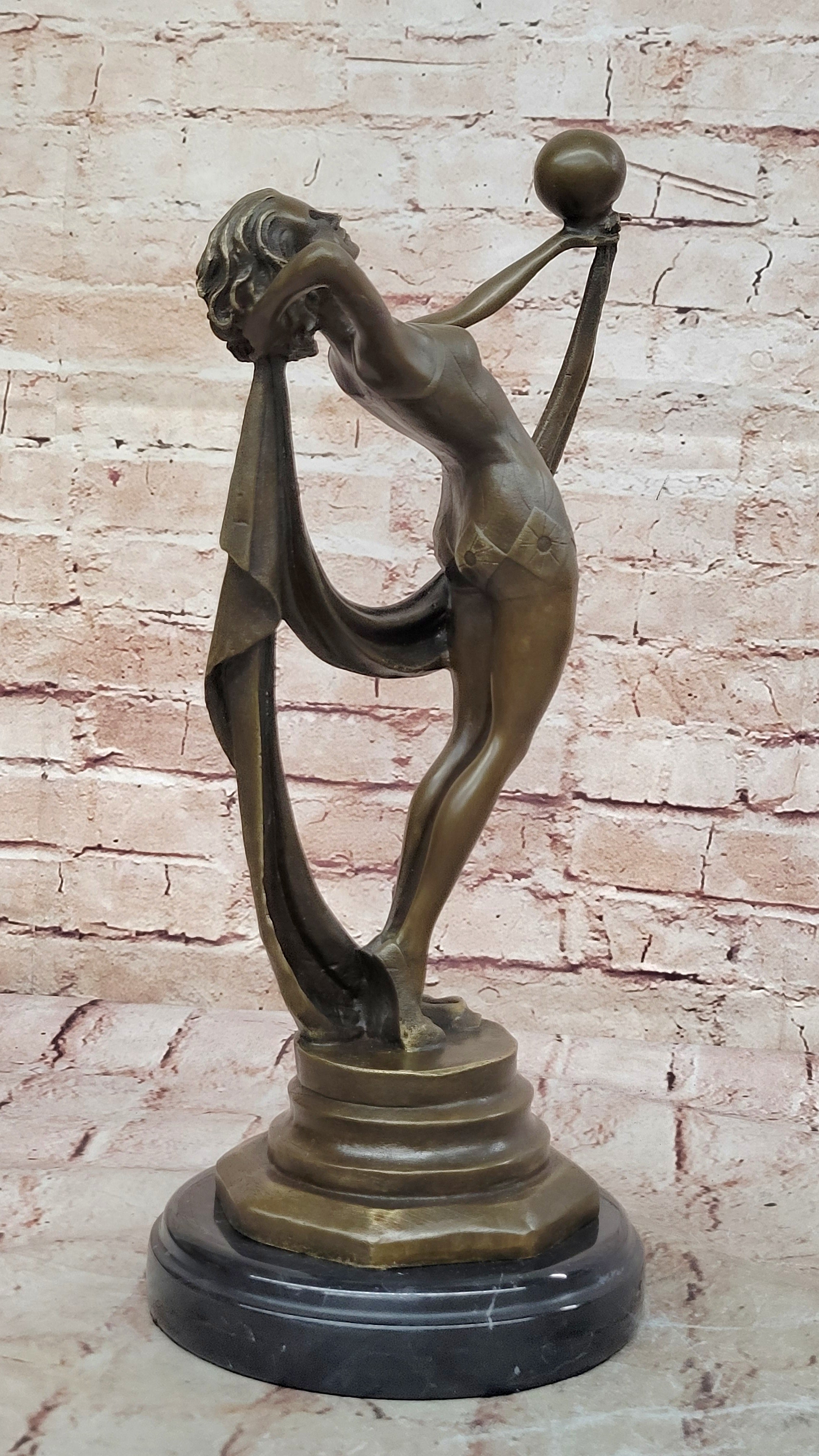 ABSTRACT SOLID BRONZE*DANCER*SCULPTURE FRENCH MILO MID CENTURY MODERNIST SALE