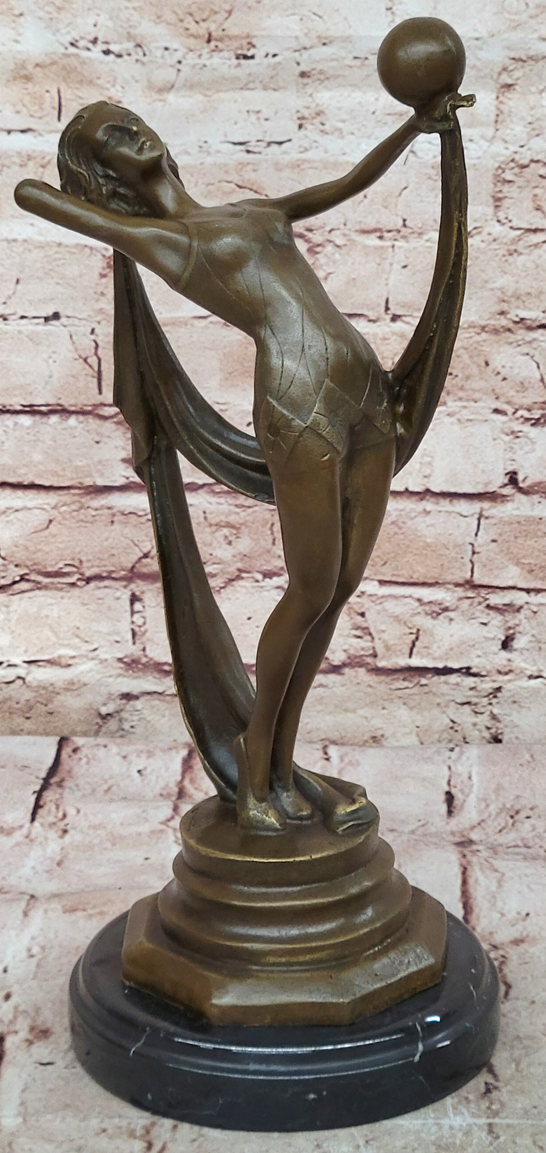 ABSTRACT SOLID BRONZE*DANCER*SCULPTURE FRENCH MILO MID CENTURY MODERNIST SALE