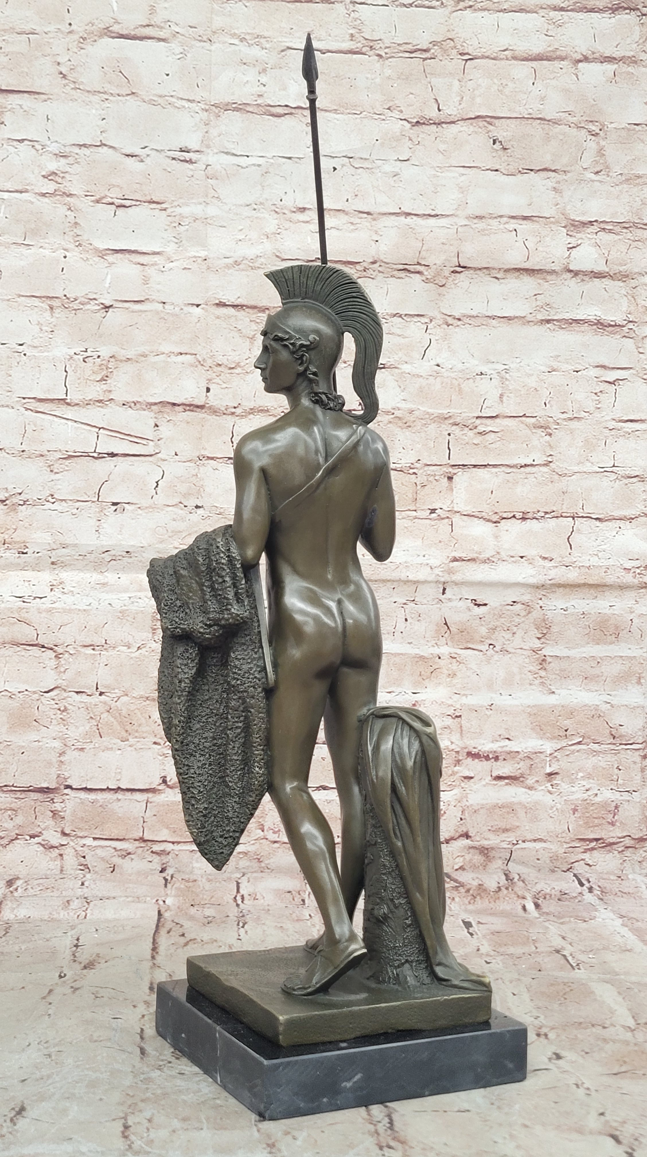Fine Art Collectible: Thorvaldsen`s Bronze Jason with Golden Fleece - Handmade Statue
