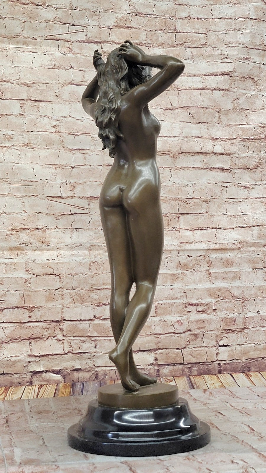 Massive Carlo Pittaluga Nude Nymph Bronze Artwork Hot Cast Figurine Classic Art Decor