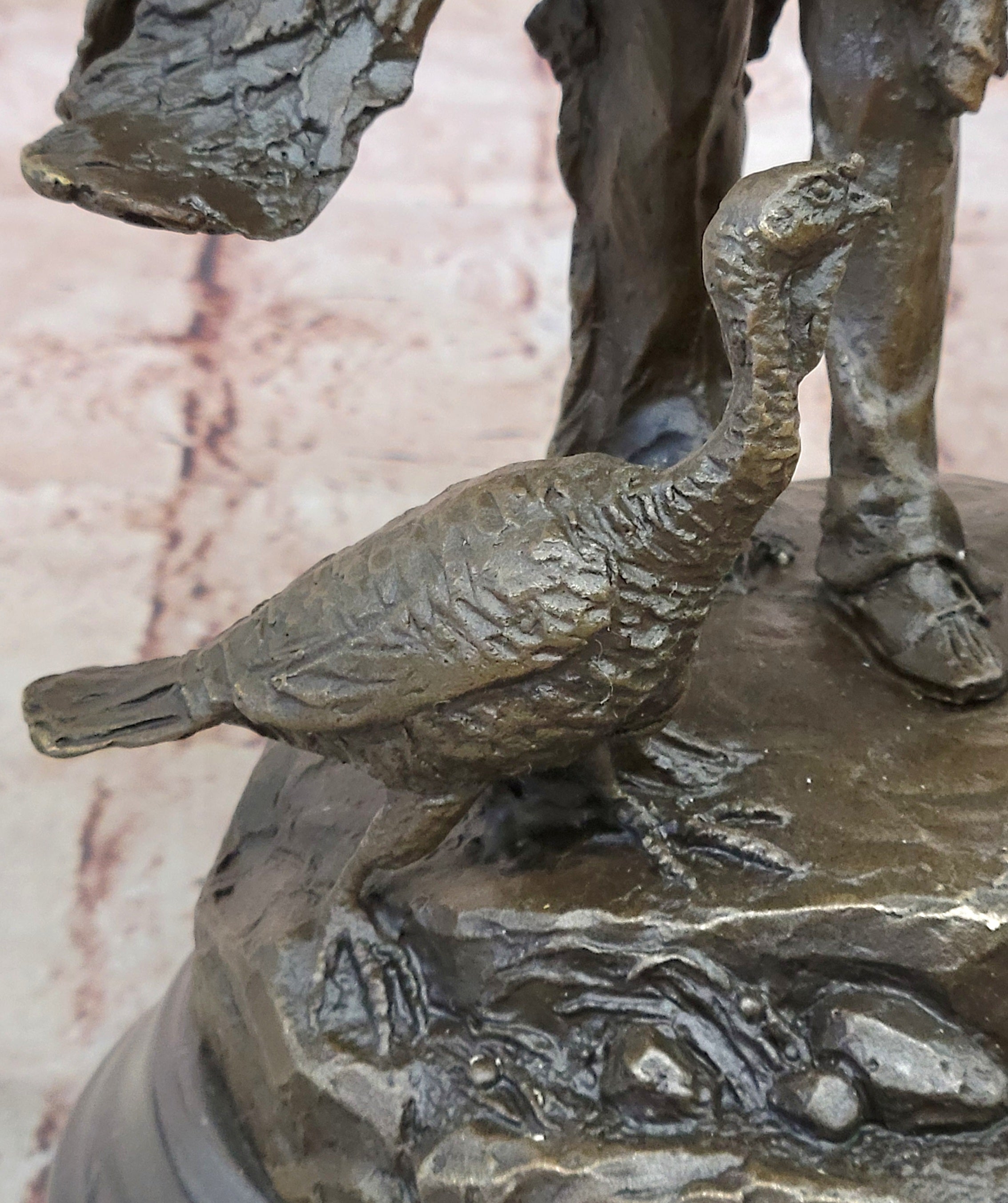 Art Deco Hand Made Bronze Sculpture of Native Indian Chief Christmas Gift Statue