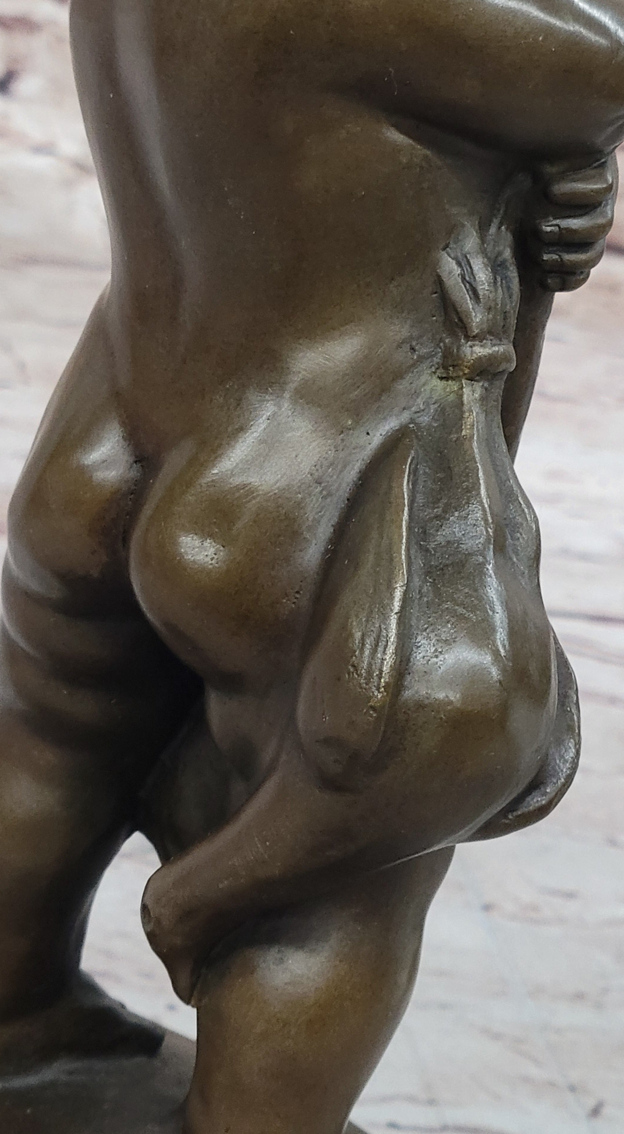 Museum Quality Novak`s Signed Child and Duck Bronze Statue - Fine Artwork