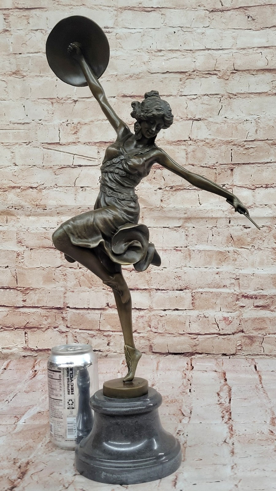 Sensational Oriental Dancer Bronze Sculpture | Claire Colinet Artwork, Musician Lady Figurine