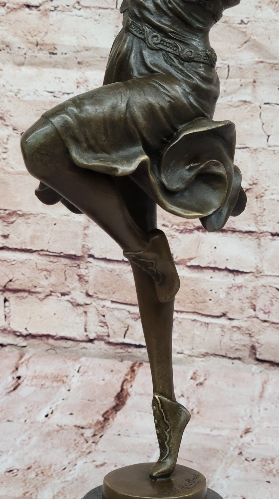 Sensational Oriental Dancer Bronze Sculpture | Claire Colinet Artwork, Musician Lady Figurine