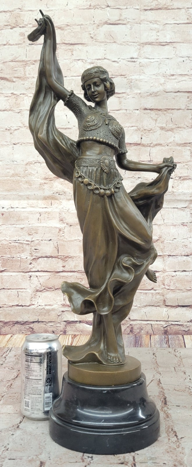 Large Bronze Dancing Lady Sculpture - Fine Art Indoor Décor Collectible SALE