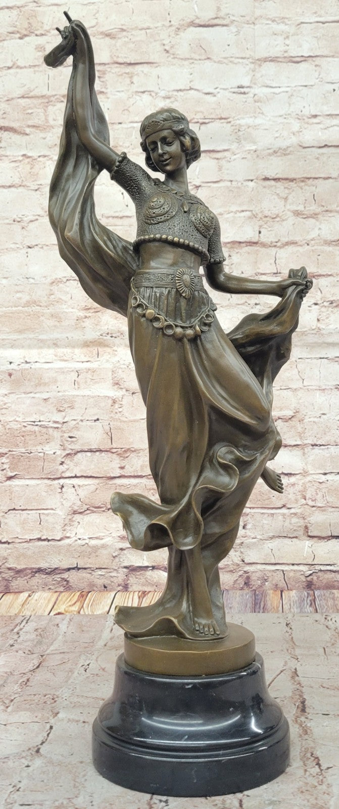 Large Bronze Dancing Lady Sculpture - Fine Art Indoor Décor Collectible SALE