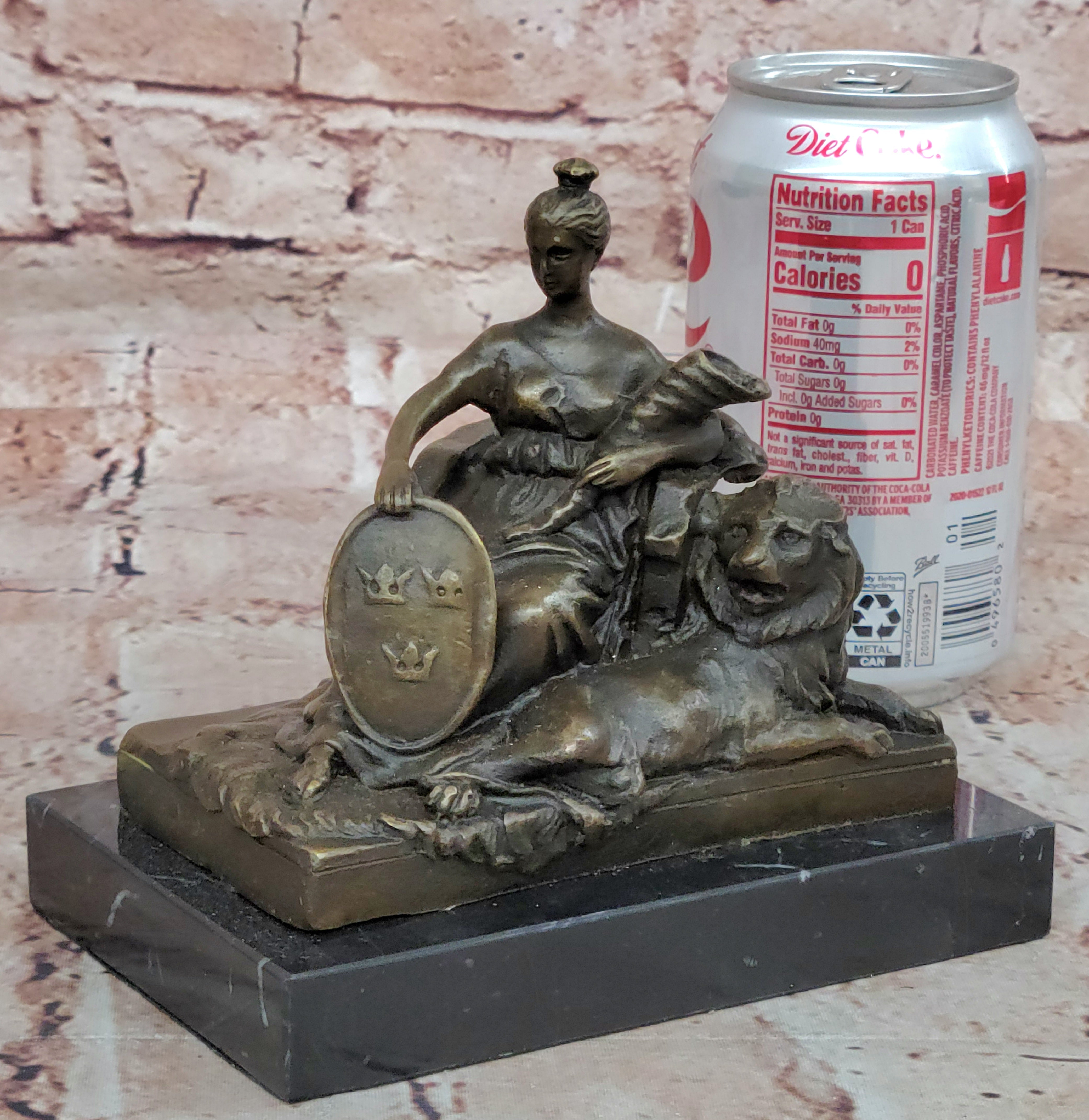 VINTAGE OPULENT BRONZE STATUE OF ROYAL WOMAN FIGURINE FIGURE SCULPTURE LADY