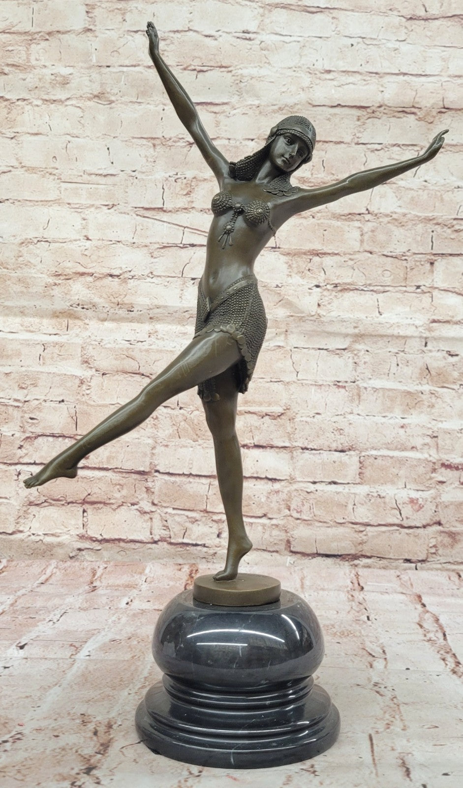 Art Deco/ Nouveau Exotic Dancer by Chiparus Bronze Sculpture Figurine Figure