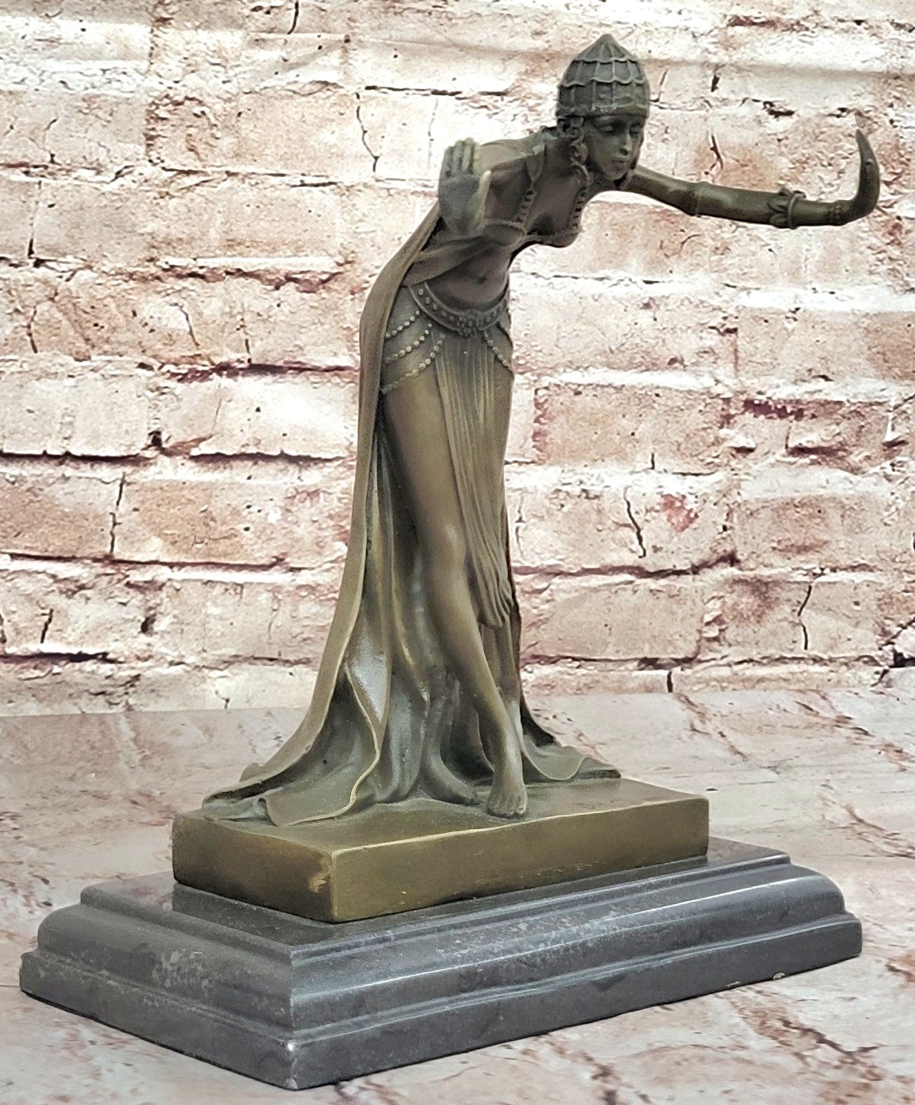 CHIPARUS SPANISH GYPSY DANCER BRONZE SCULPTURE FIGURINE ART DECO NOUVEAU MARBLE
