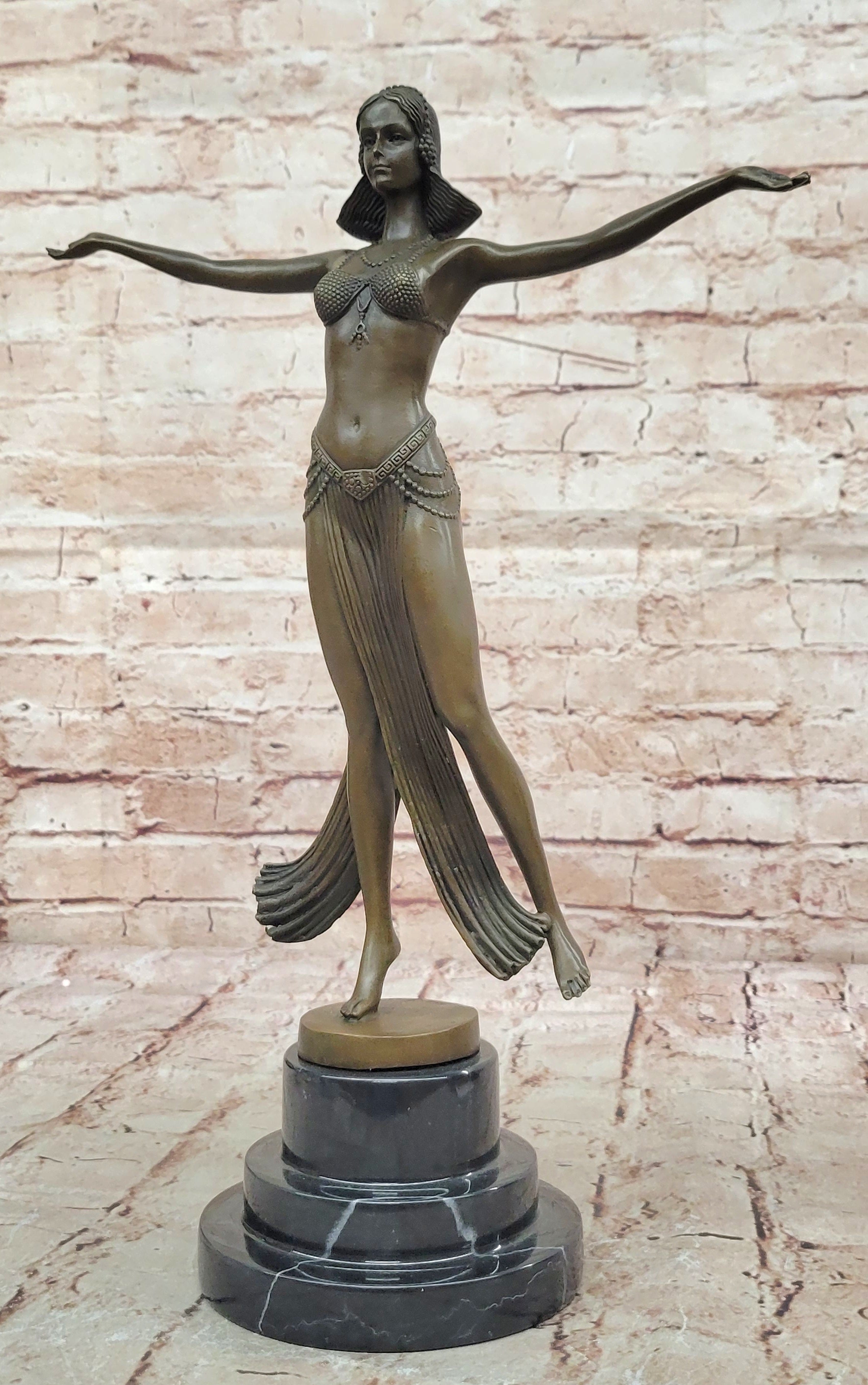 Bronze Sculpture Classic Dancer Bronze Artwork Museum Quality by Descomps
