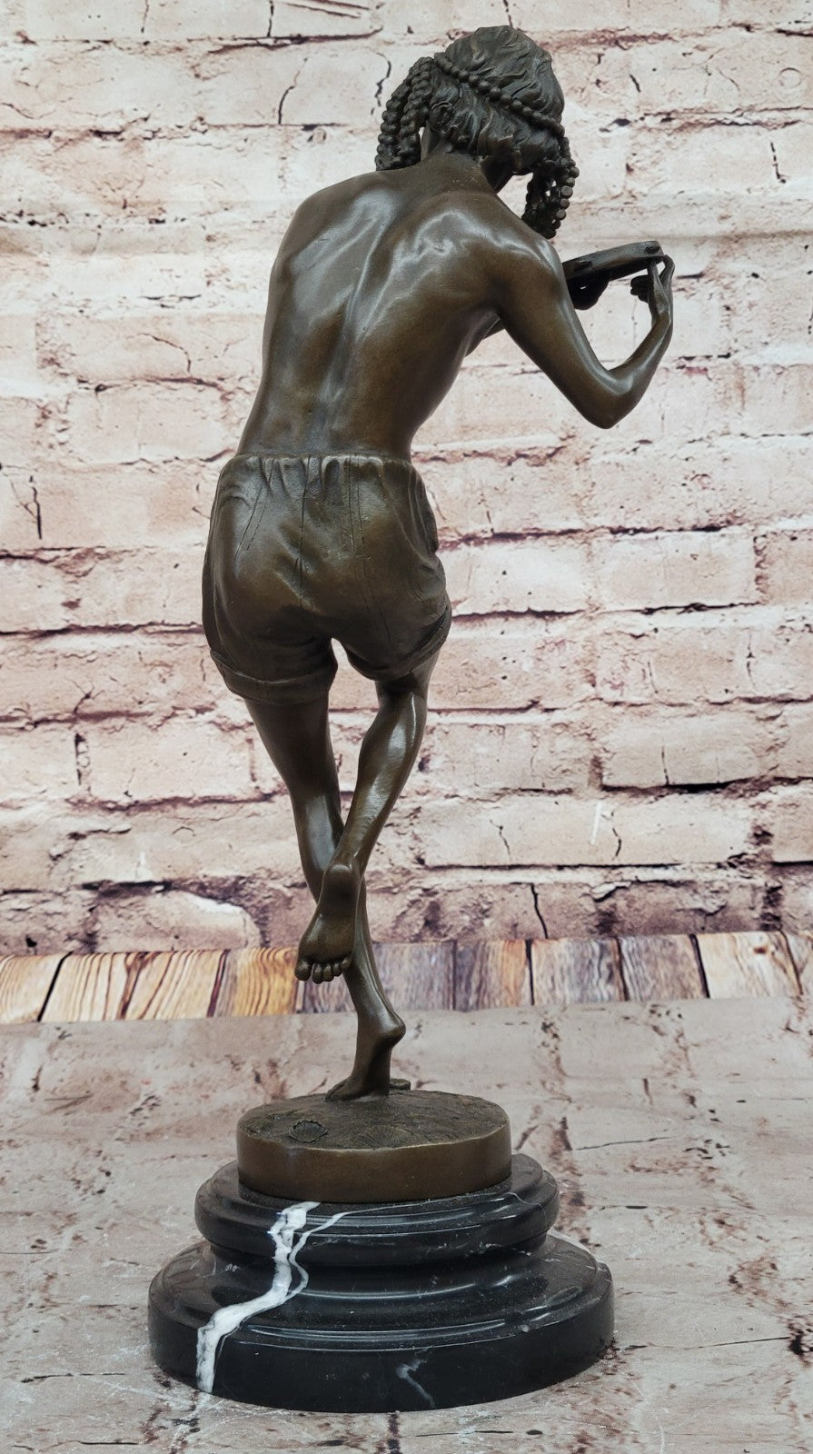 Handcrafted bronze sculpture SALE Youth Dancing Duret Francois Signed