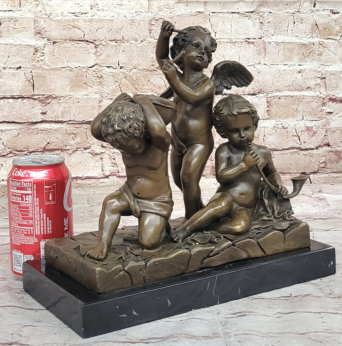 Mario Cherub Symphony Hot Cast Bronze Fine Art Figure