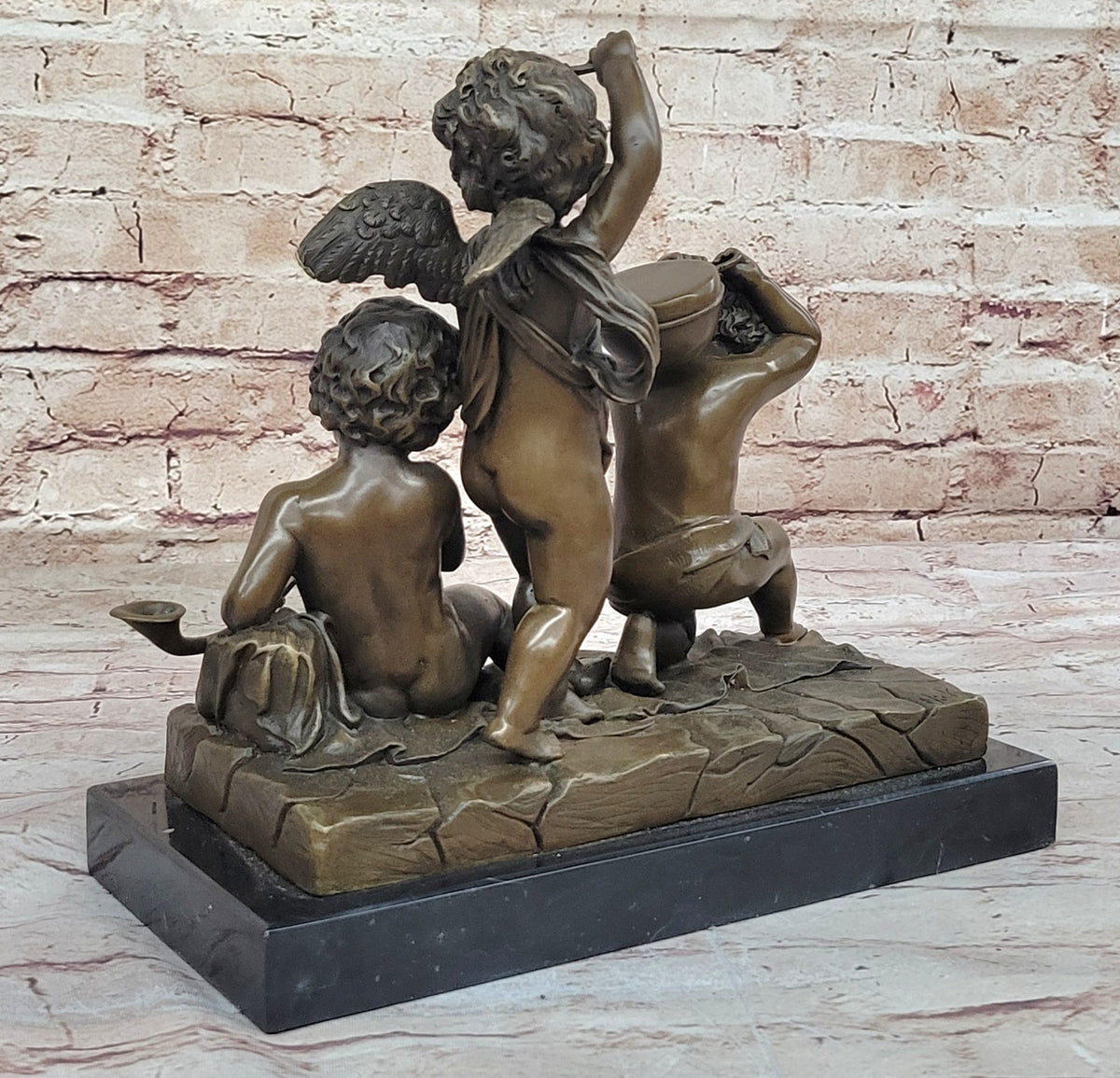 Mario Cherub Symphony Hot Cast Bronze Fine Art Figure