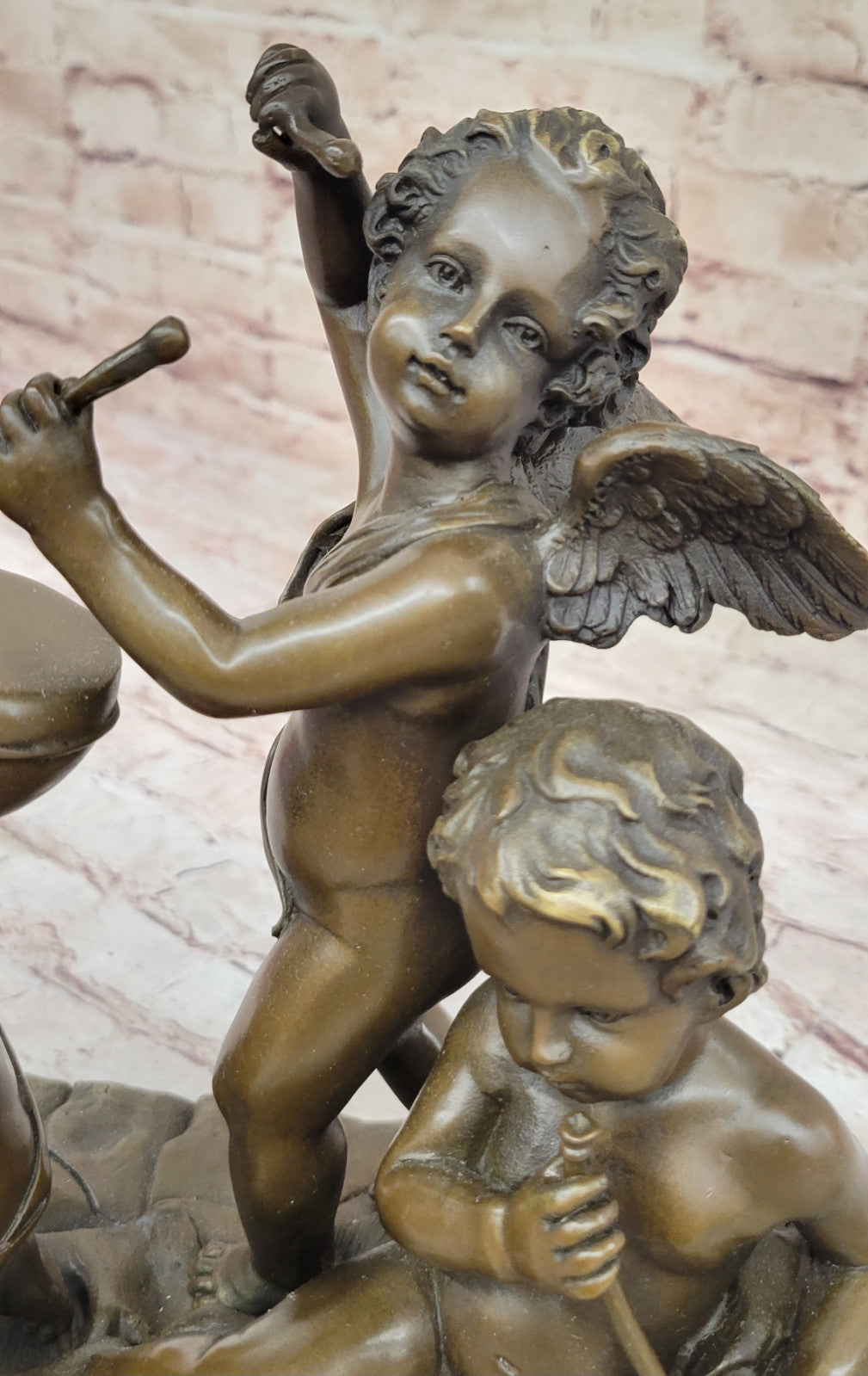 Mario`s Cherub Symphony: Hot Cast Bronze Sculpture - Fine Art Figurine