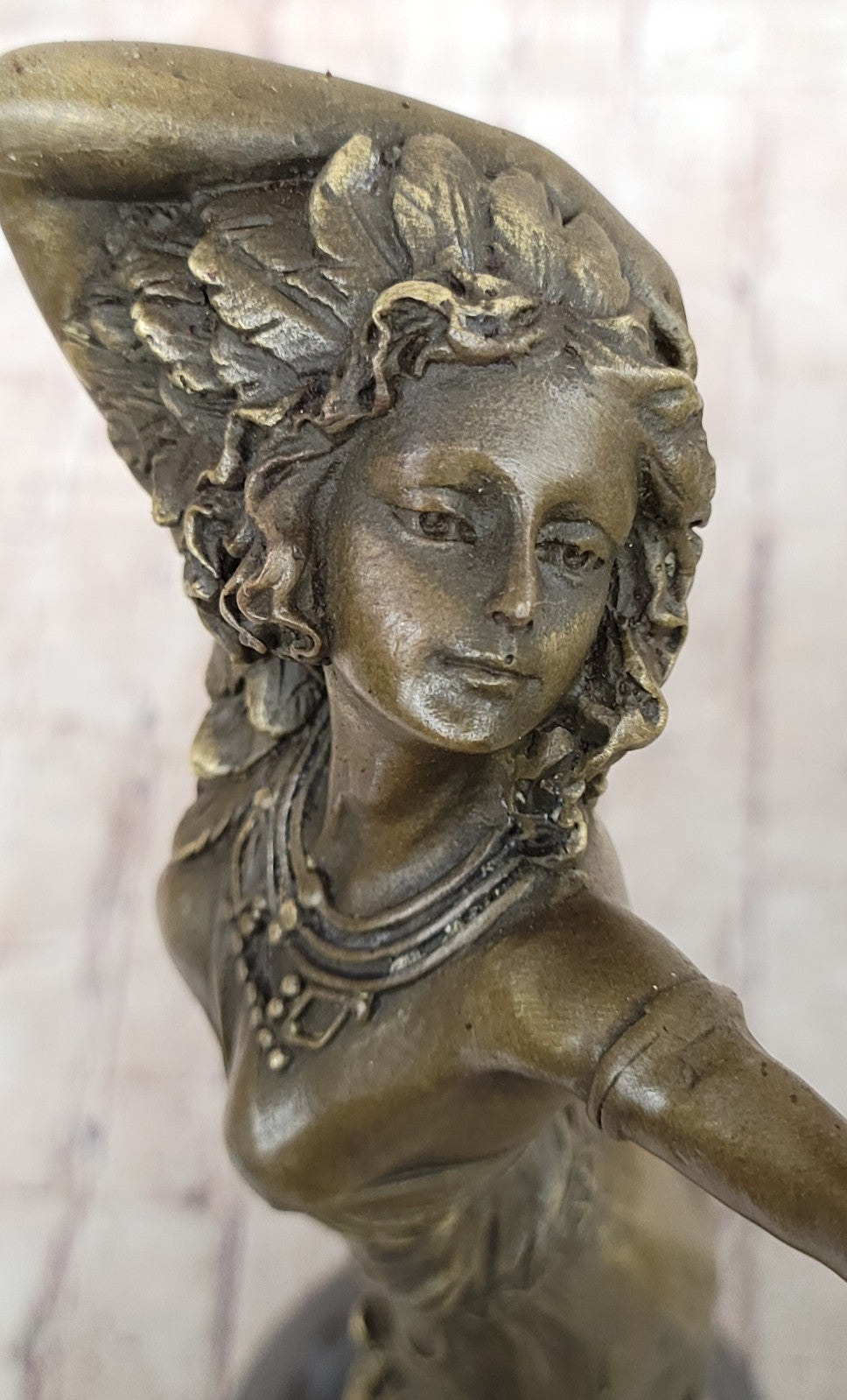 100% Solid Bronze Egyptian Dancer Sculpture Outdoor/Indoor Statue Figure