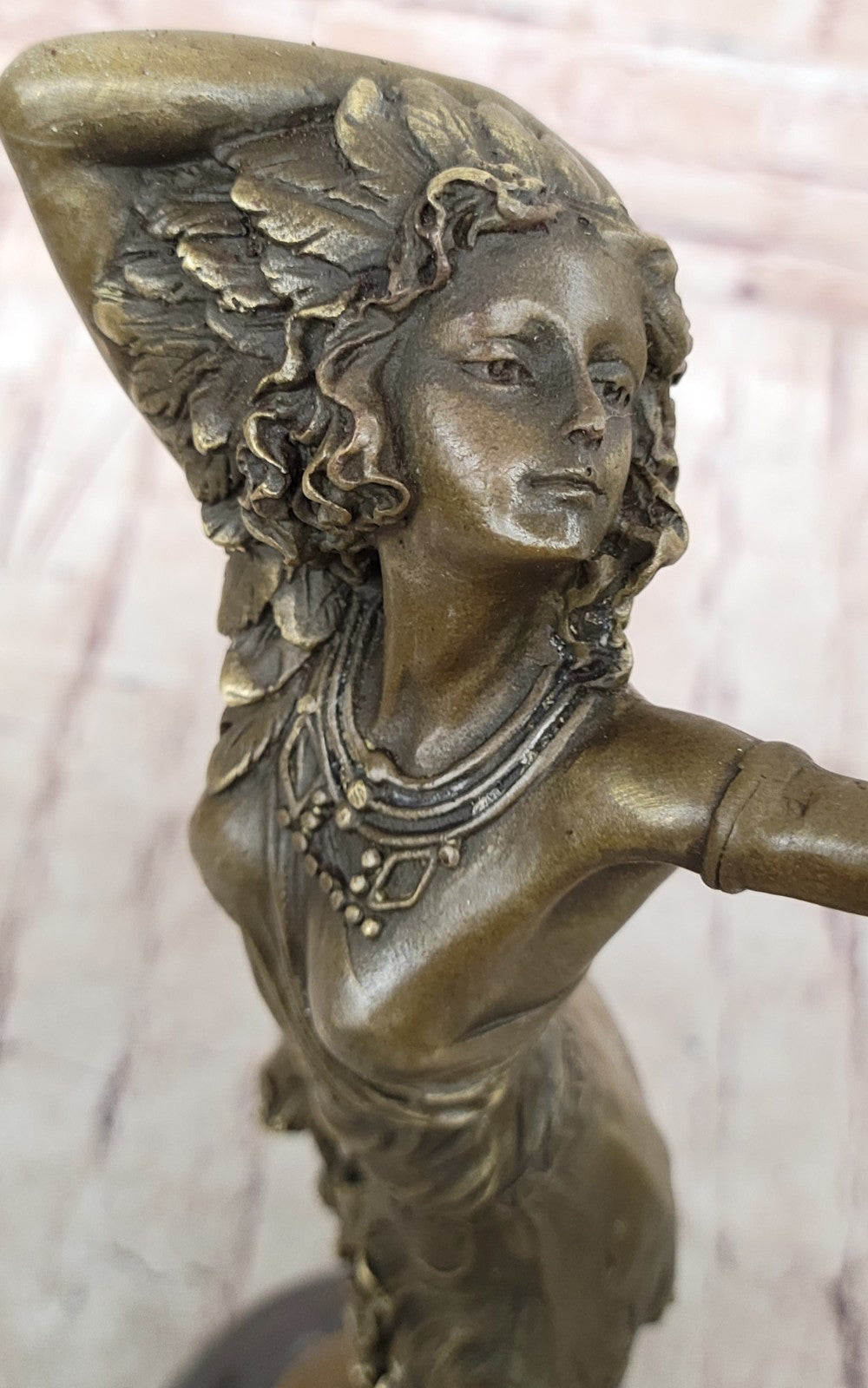 100% Solid Bronze Egyptian Dancer Sculpture Outdoor/Indoor Statue Figure