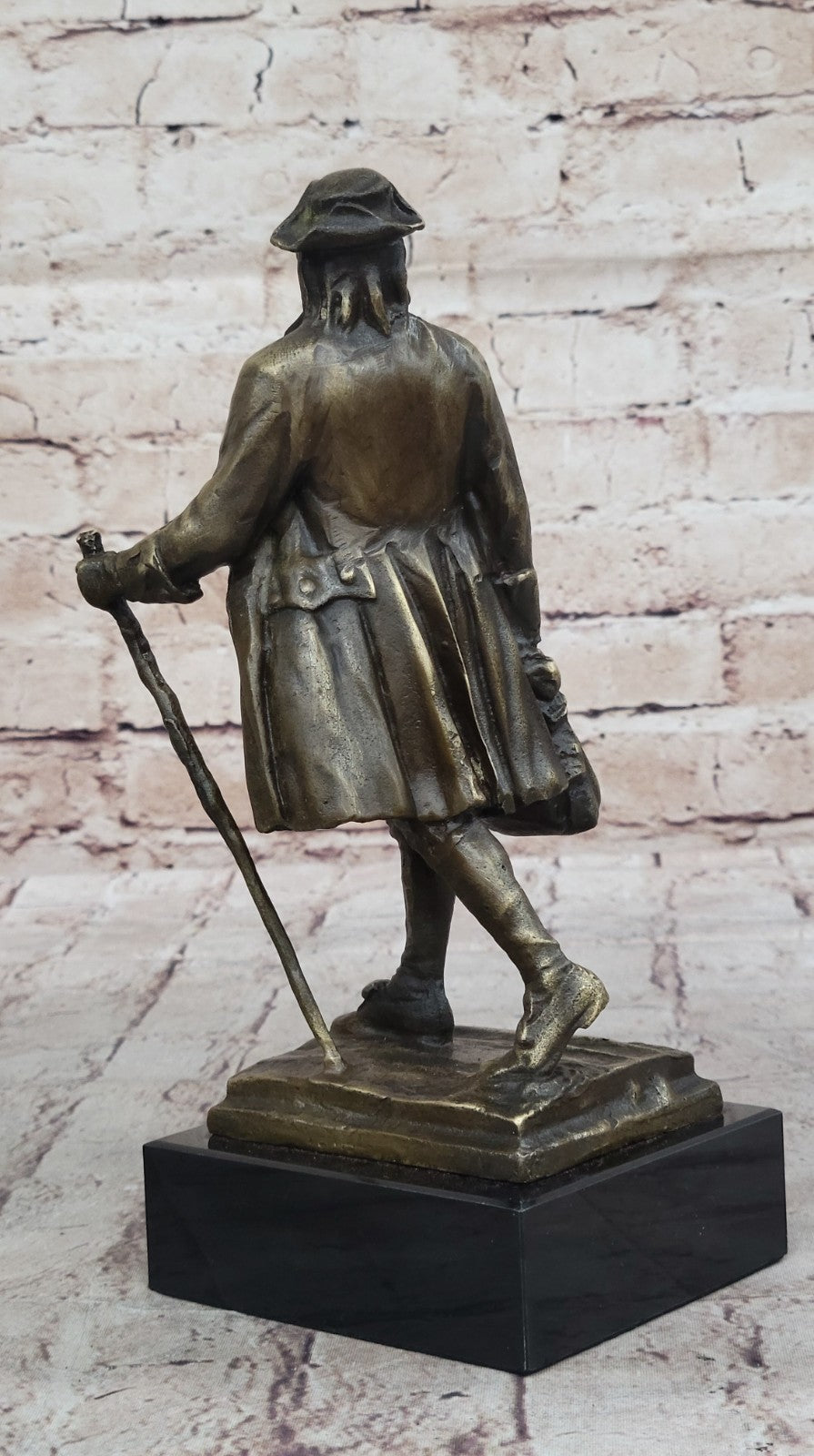 Collectible Young Benjamin Franklin American Home Office Decor Bronze Statue