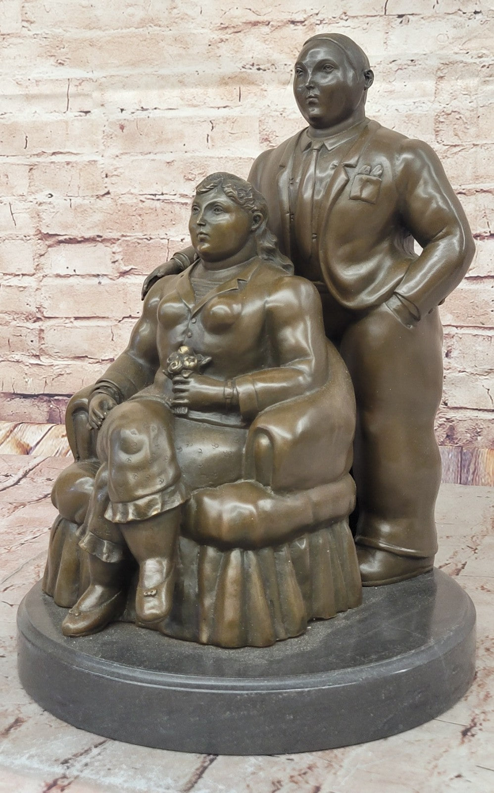 Extra Large Museum Quality Classic Botero Couple Artwork Home Office Decoration Sale