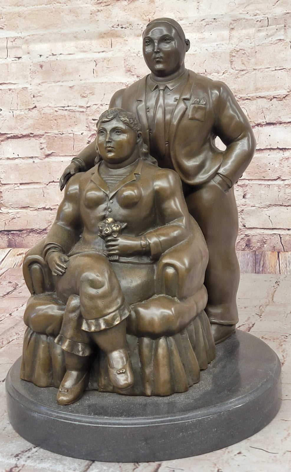 Extra Large Museum Quality Classic Botero Couple Artwork Home Office Decoration Sale