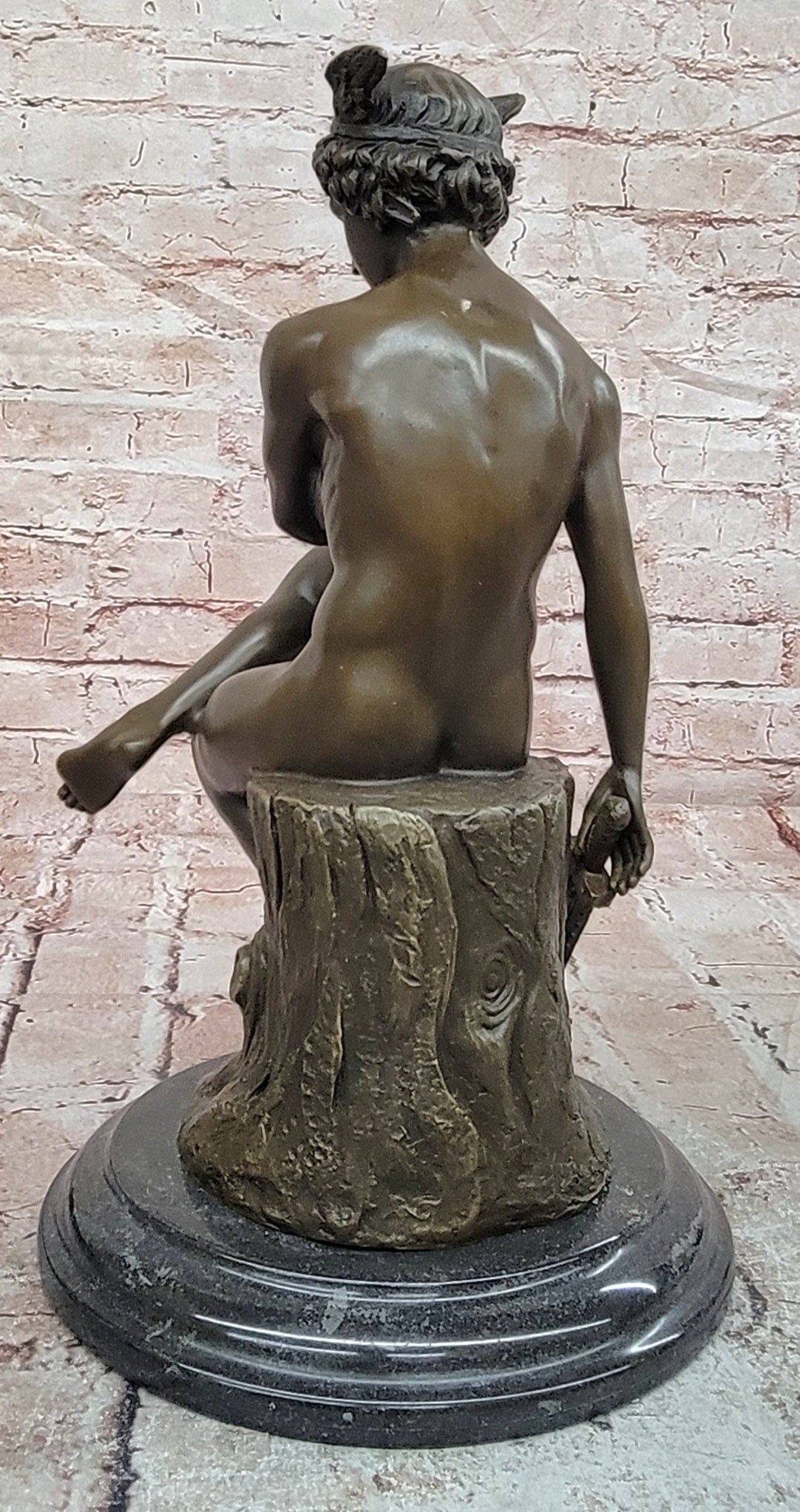 Signed Miguel Lopez Bronze Mercury Statue Classical God Figurine Fine Art Decor