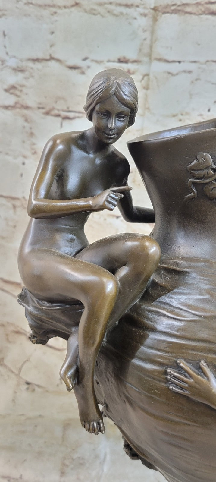 Handmade Bronze Sculpture Artwork Sexy Female Museum Quality Figurine Artwork