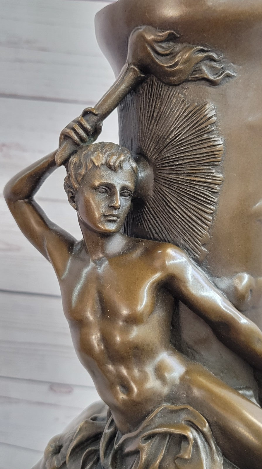 Bronze Sculpture Nude Male Vase Gay Interest Hot Cast Home Office Decoration