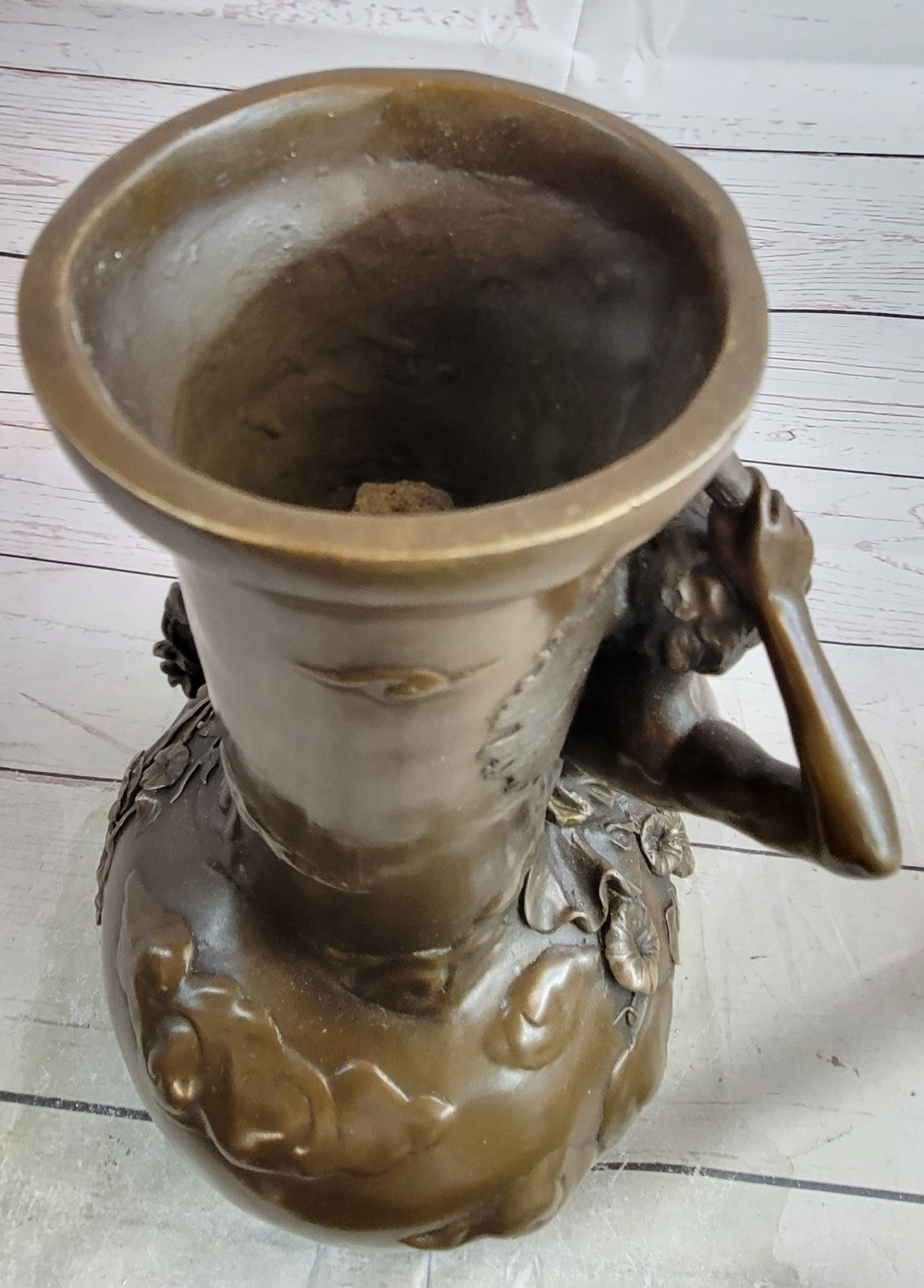 Bronze Sculpture Nude Male Vase Gay Interest Hot Cast Home Office Decoration