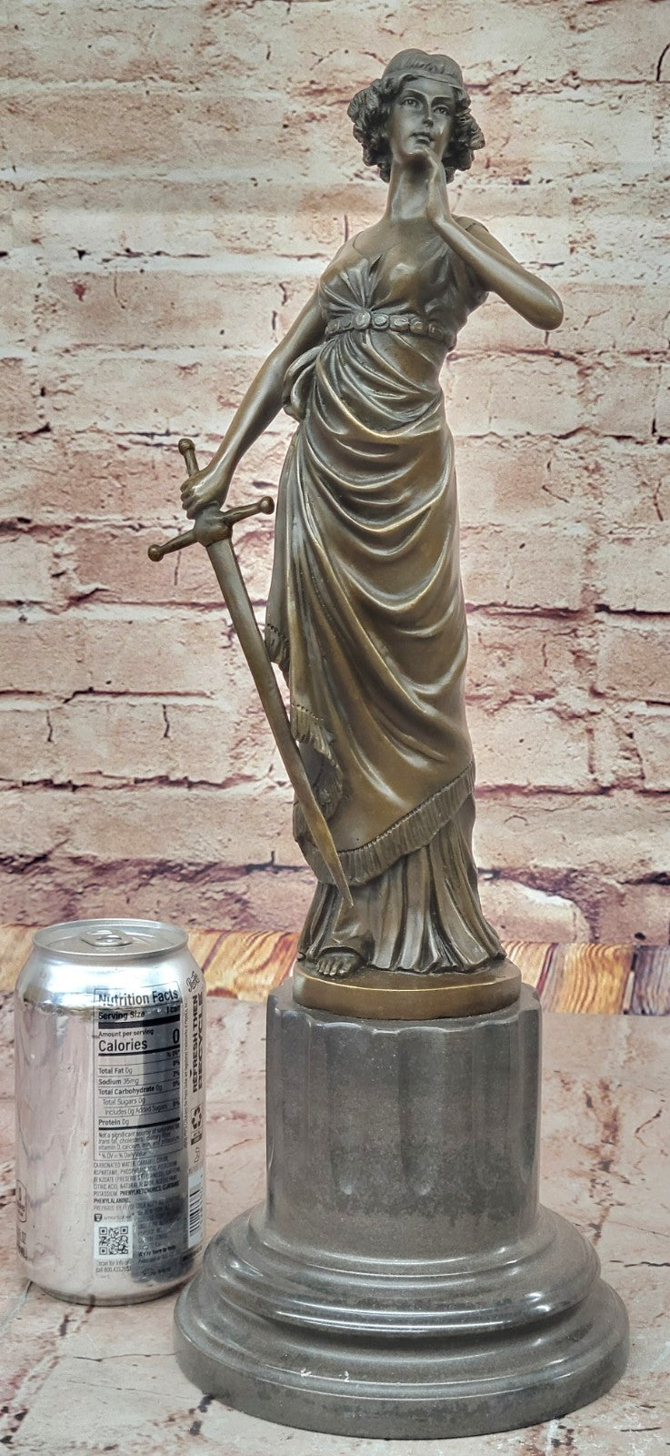 Bronze Sculpture **DEAL** Athena Goddess Peace Wisdom Hero Statue Hot Cast Decor