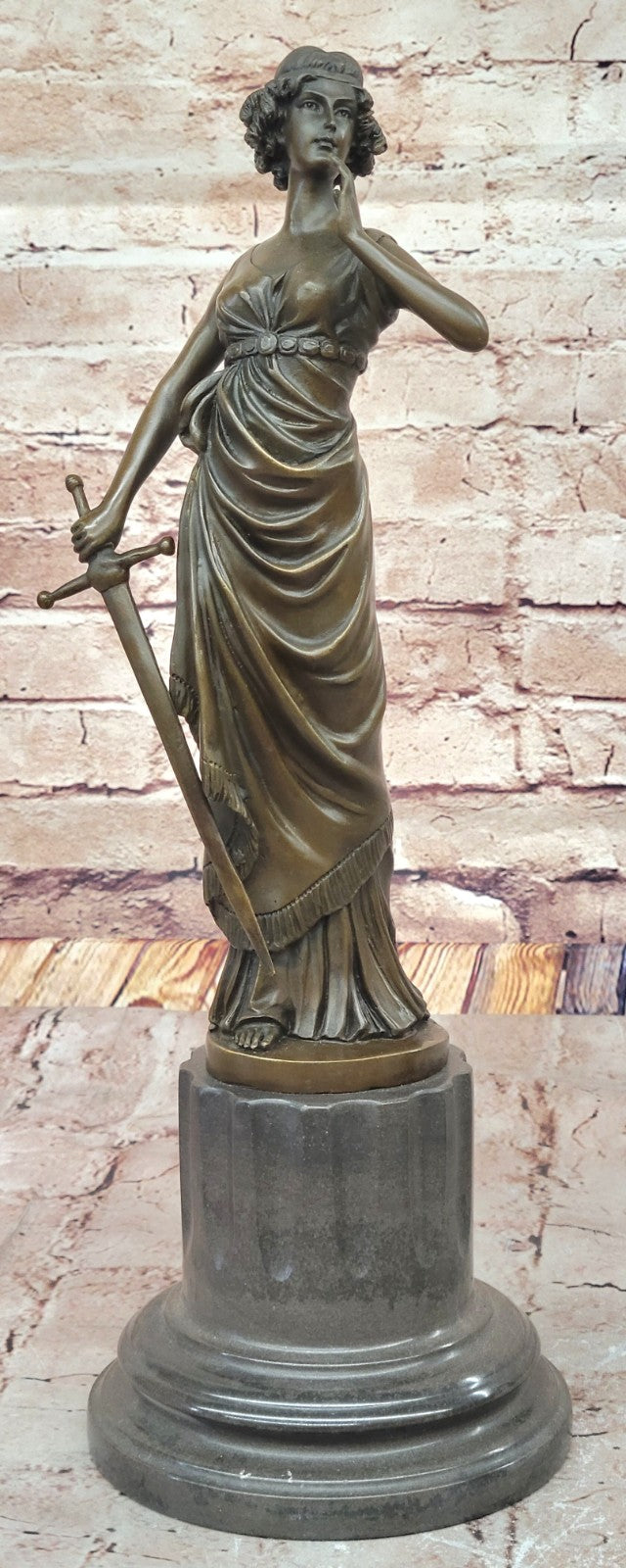Bronze Sculpture **DEAL** Athena Goddess Peace Wisdom Hero Statue Hot Cast Decor