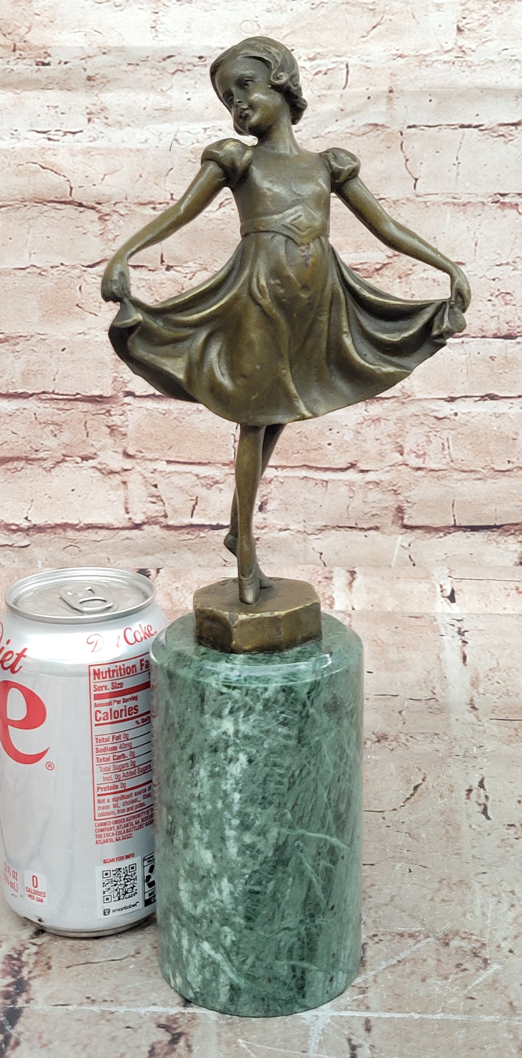 Preiss 12.5 Inch Dancing Ballerina Ballet Girl People Bronze Sculpture Statue