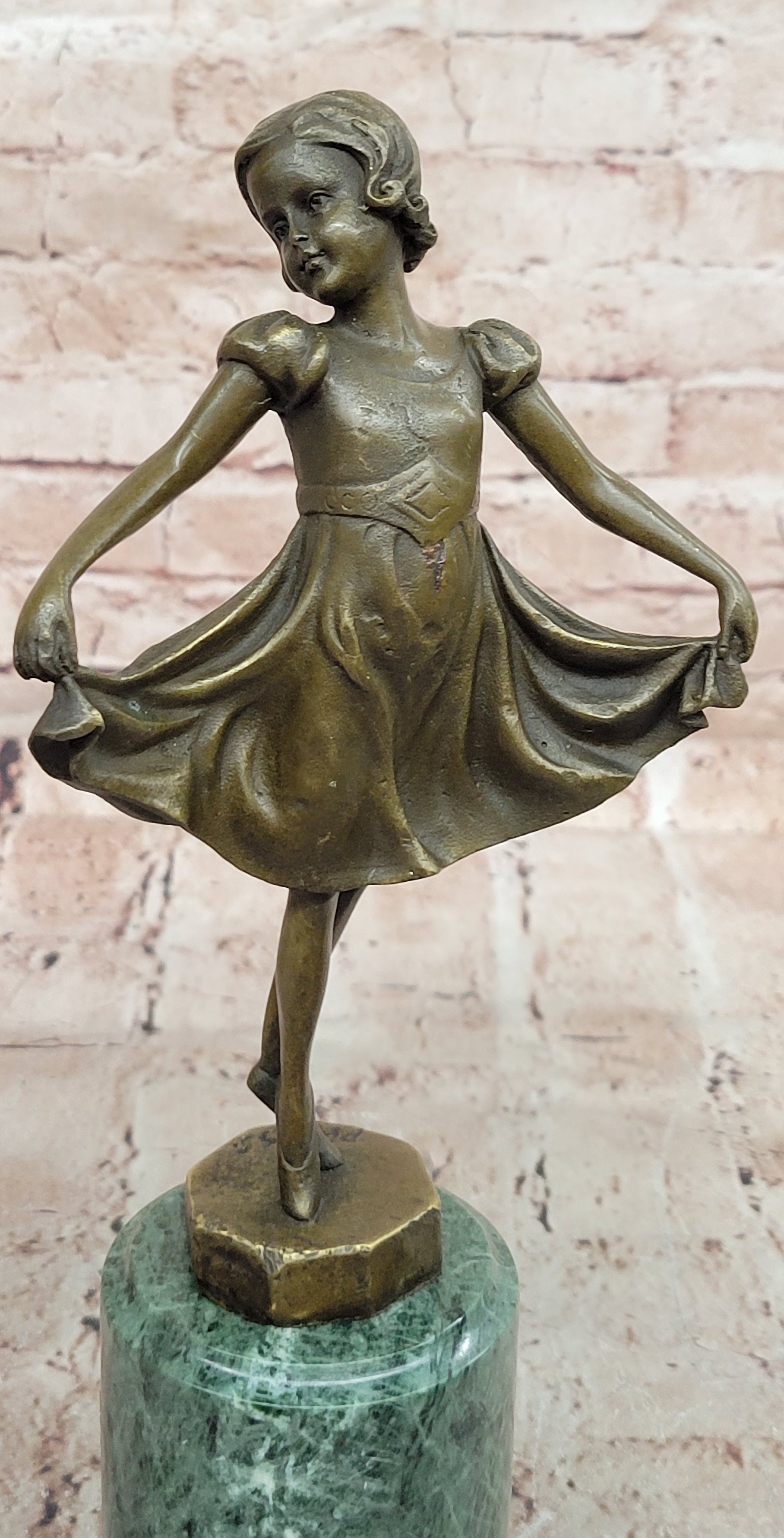 Preiss 12.5 Inch Dancing Ballerina Ballet Girl People Bronze Sculpture Statue