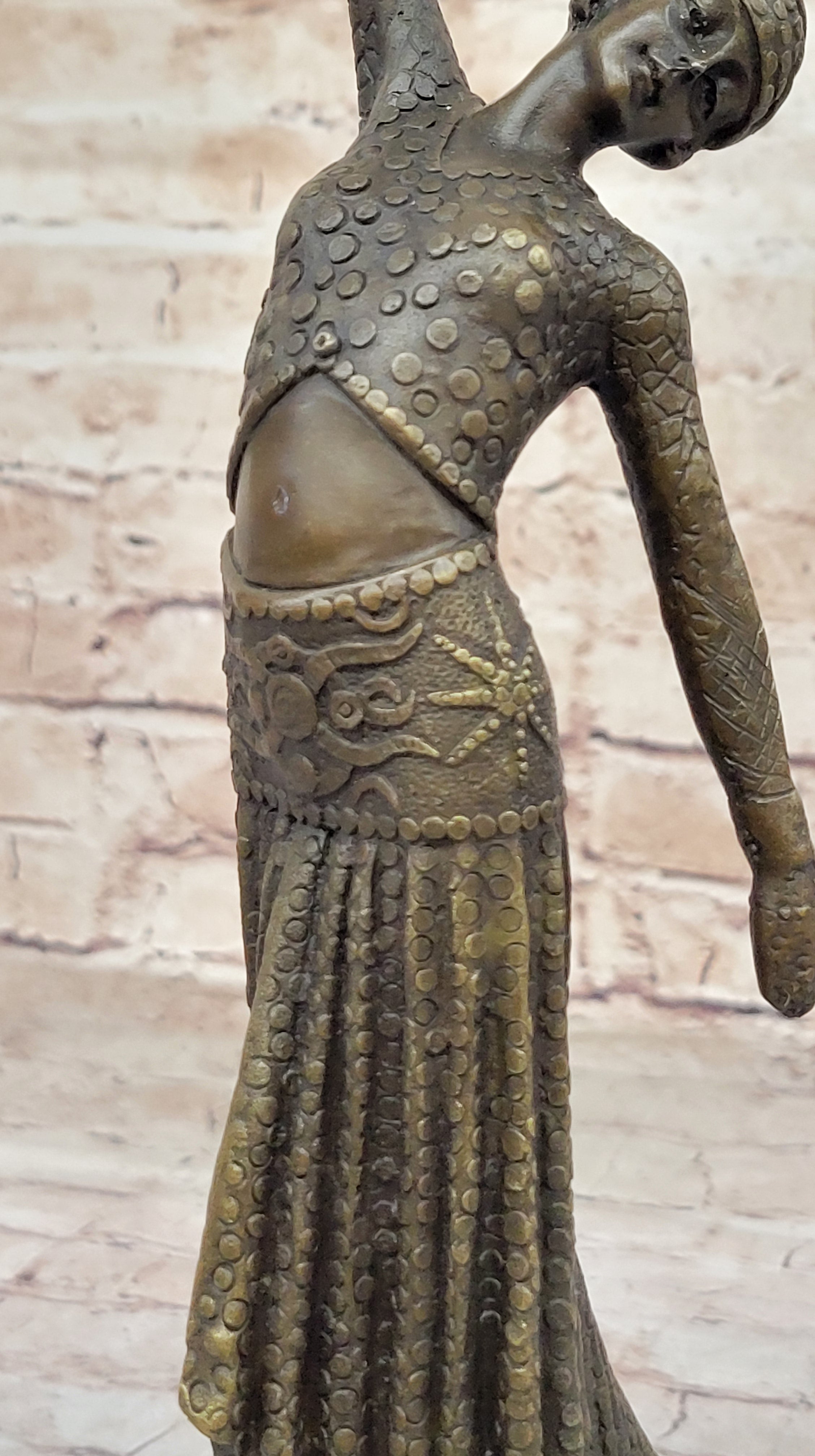 Bronze Statue **DEAL** Signed Demetre Chiparus Elegant Standing Dance Sculpture
