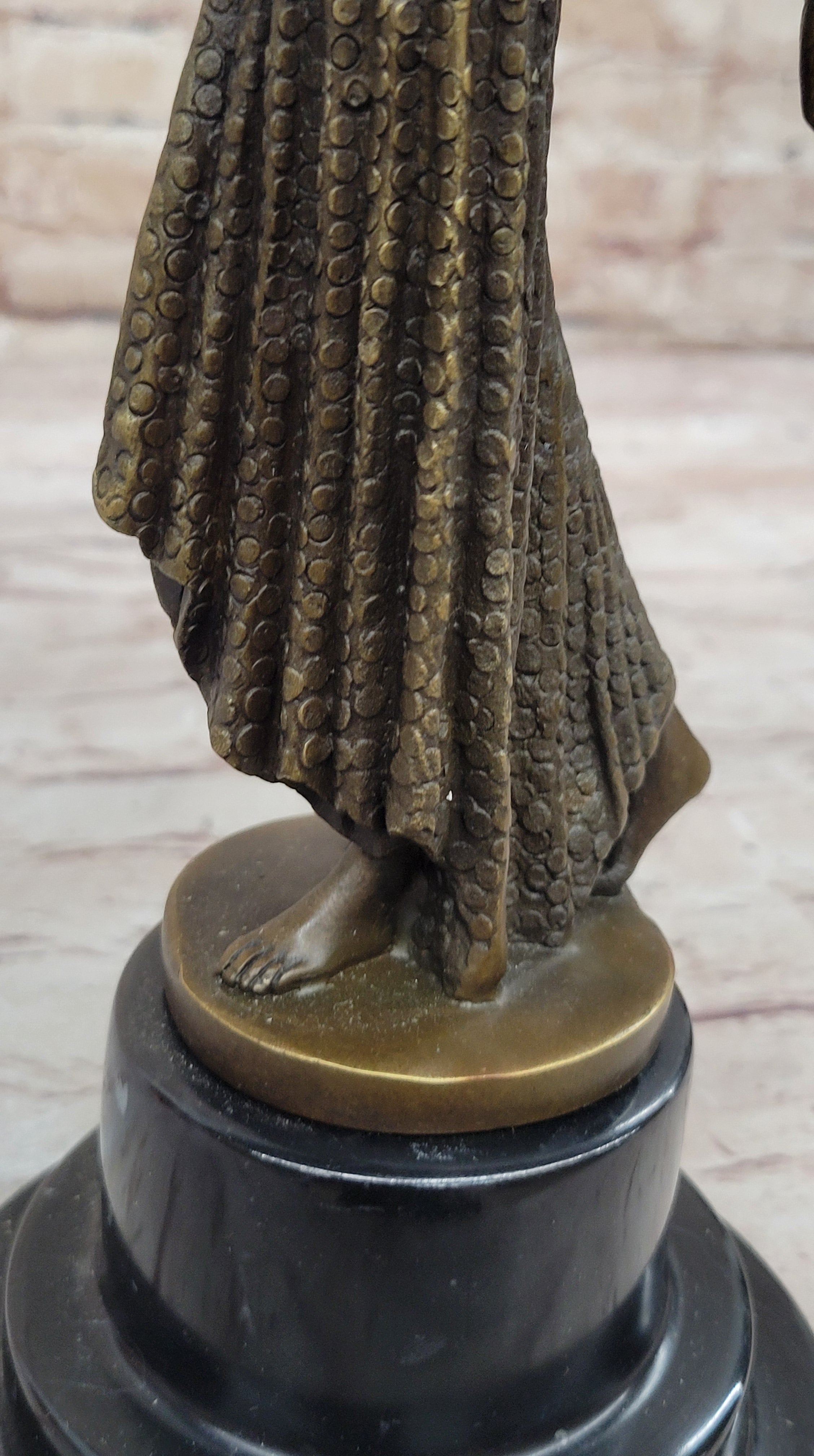 Bronze Statue **DEAL** Signed Demetre Chiparus Elegant Standing Dance Sculpture
