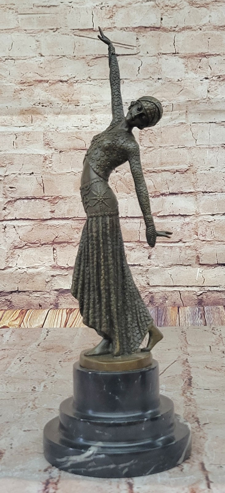 Bronze Statue **DEAL** Signed Demetre Chiparus Elegant Standing Dance Sculpture