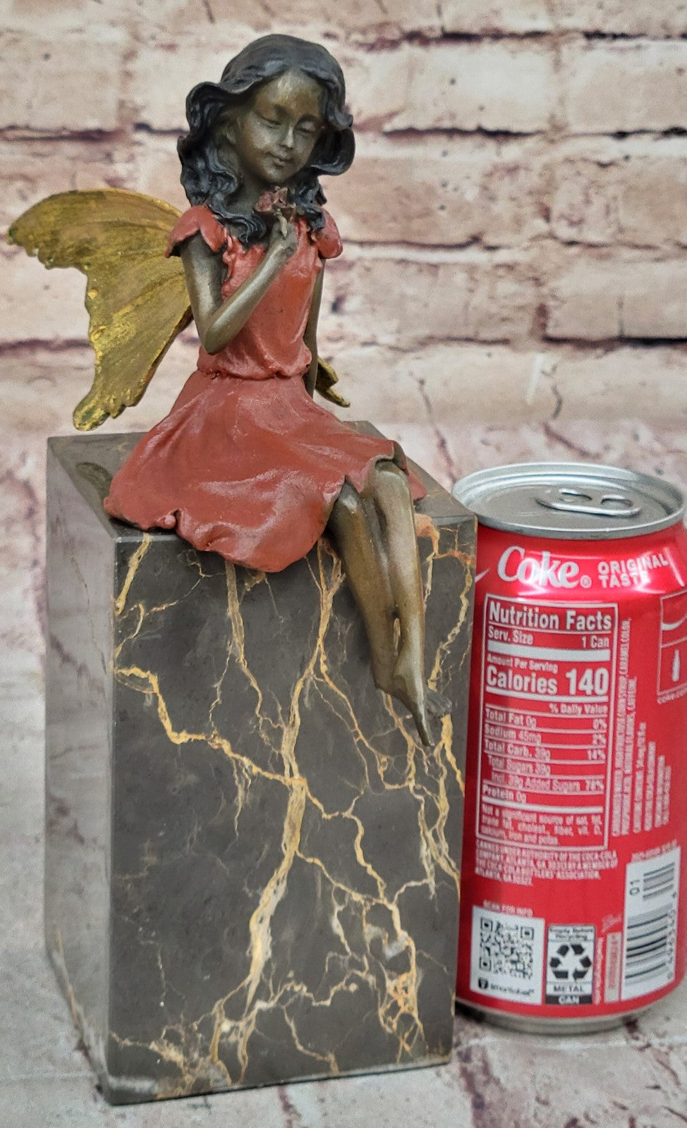 Handcrafted Bronze Fairy Angel Sculpture: Miguel Lopez or Milo`s Original Artwork