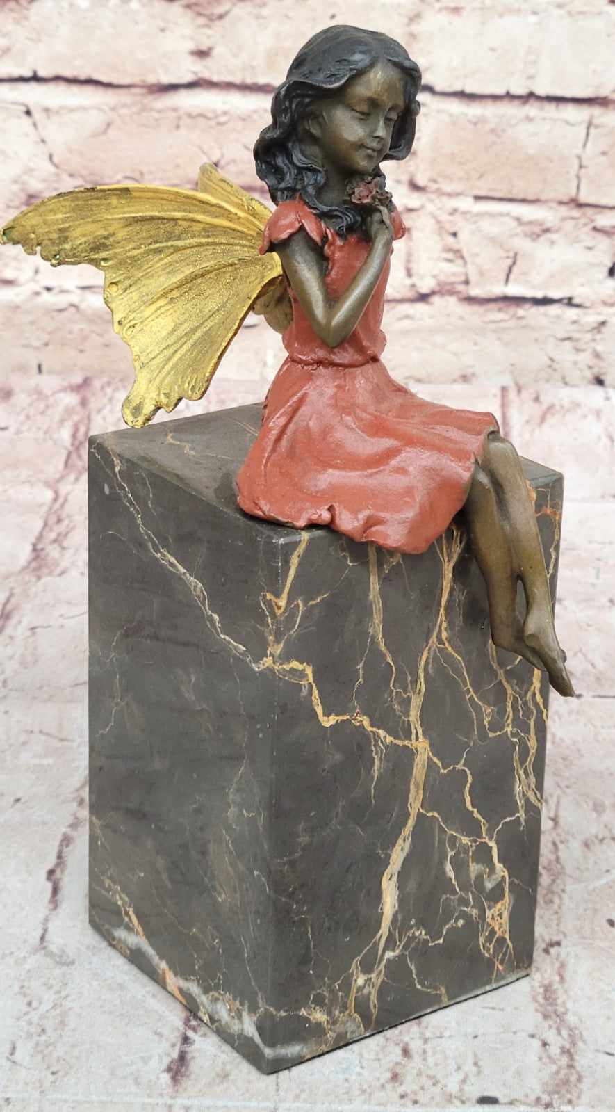 Handcrafted Bronze Fairy Angel Sculpture: Miguel Lopez or Milo`s Original Artwork