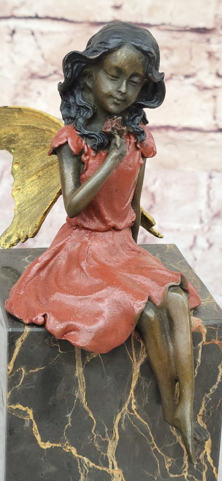 Handcrafted Bronze Fairy Angel Sculpture: Miguel Lopez or Milo`s Original Artwork